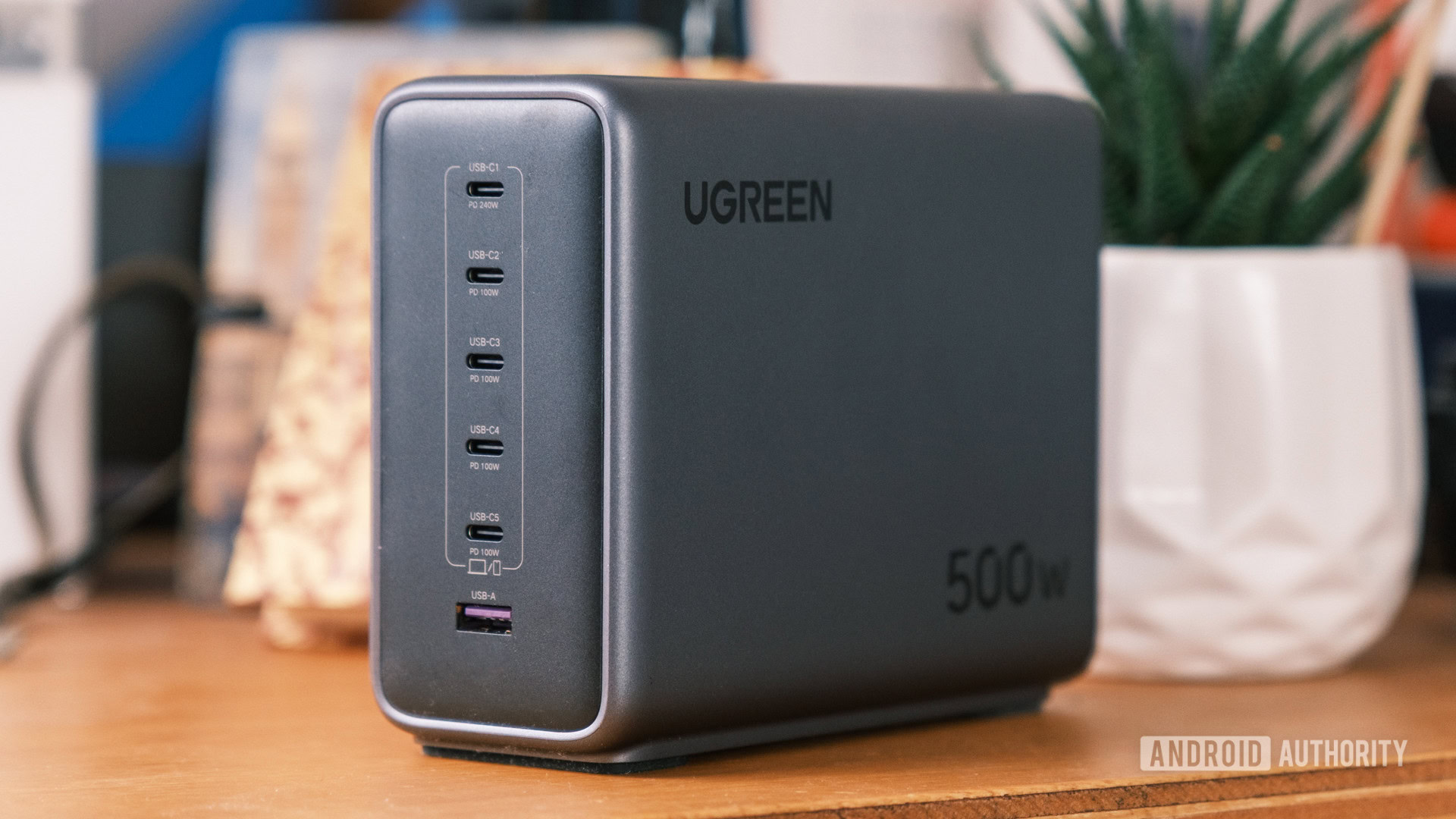 UGREEN Nexode 500W 6 port charger on desk