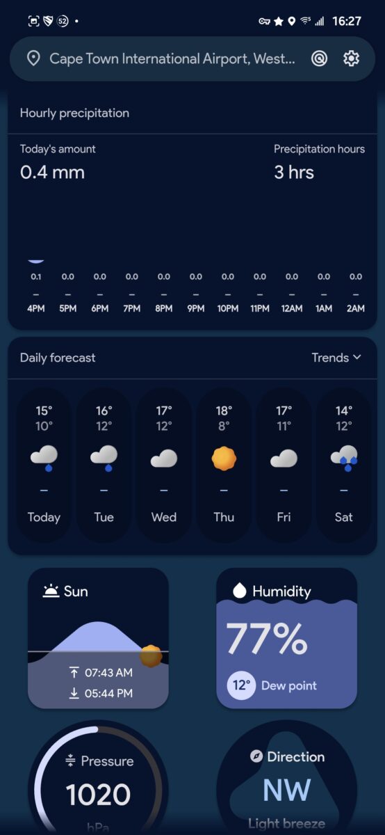 Weathermaster Watch Weather Master is my new favorite Android weather app for Pixels