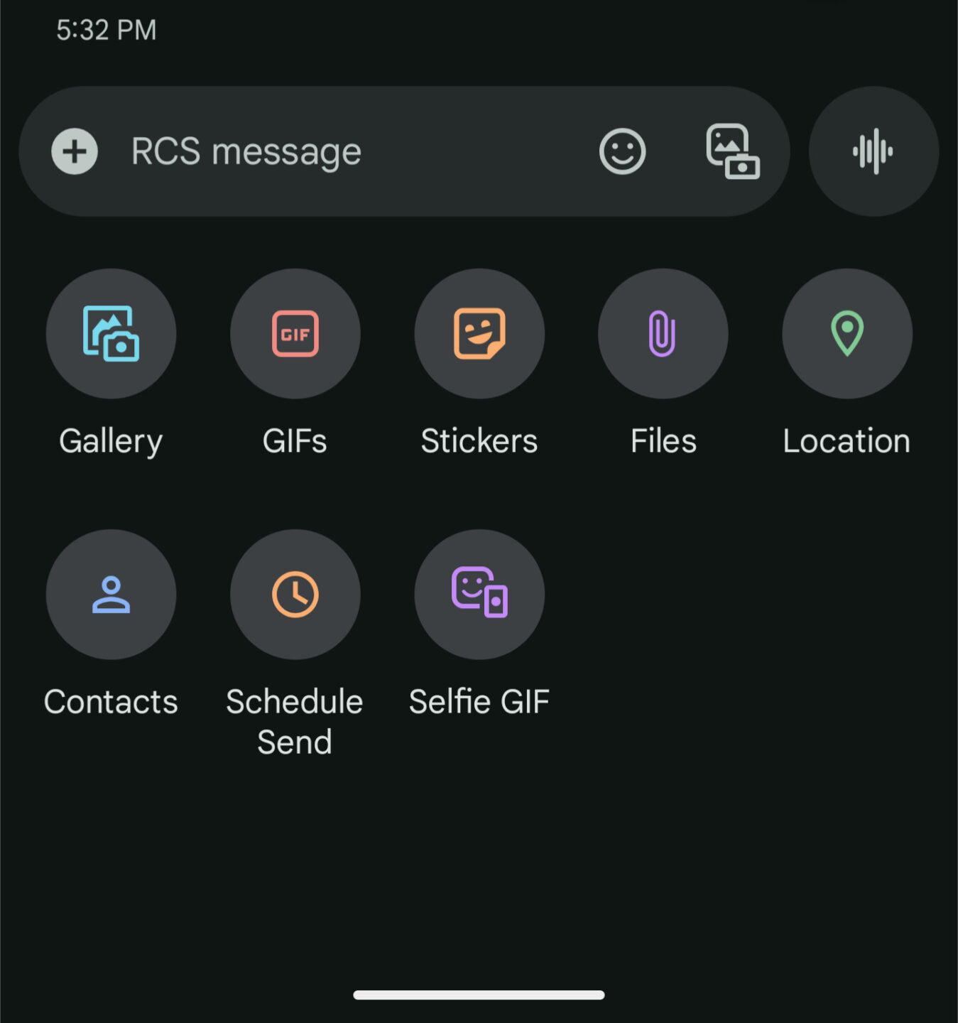 Google Messages is splitting Gallery and Camera into separate options