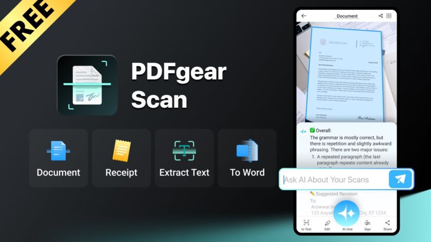 PDFgear Scan is an AI-powered, feature-packed scanning app - and it’s ...