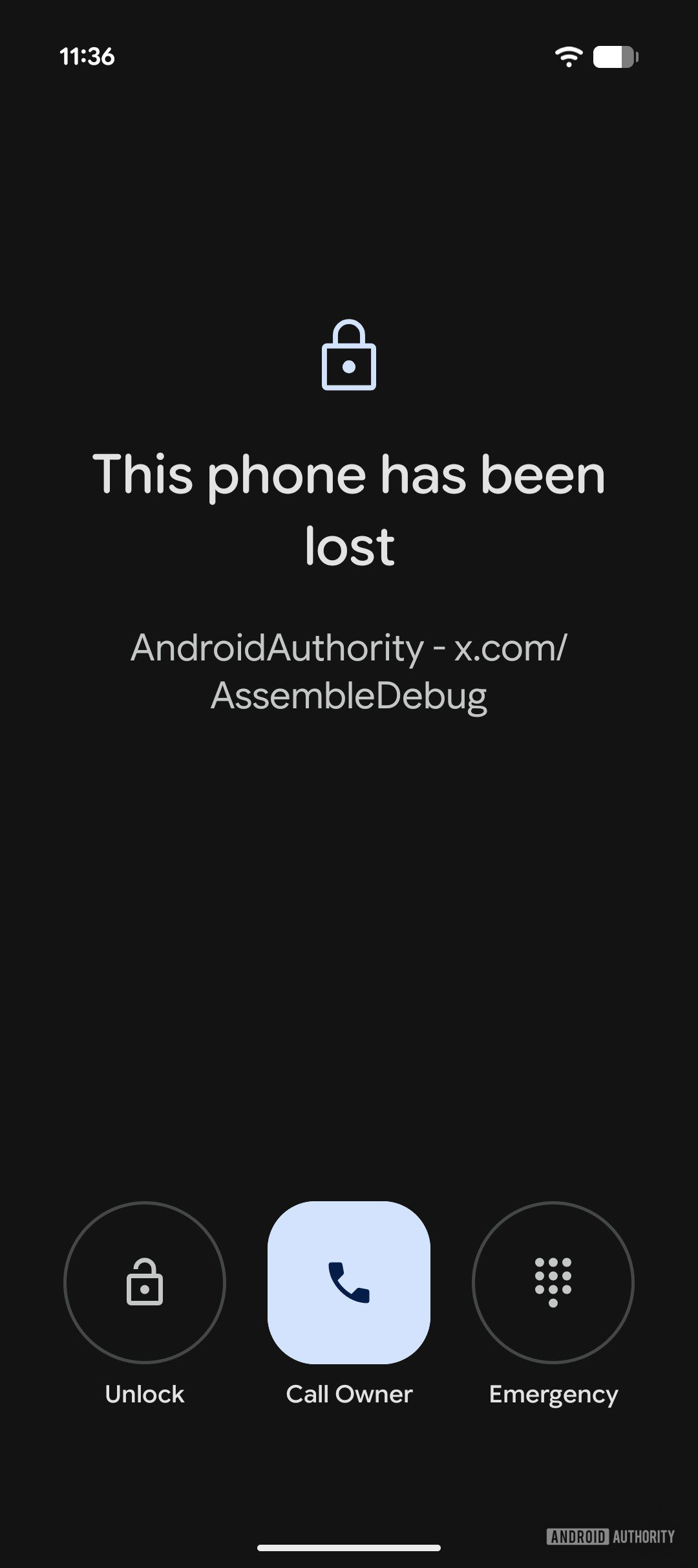 Find Hub lost phone new screen