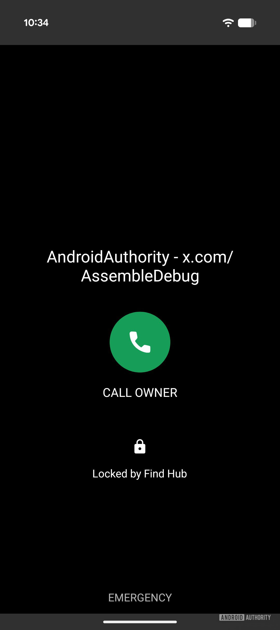 Find Hub lost phone old screen