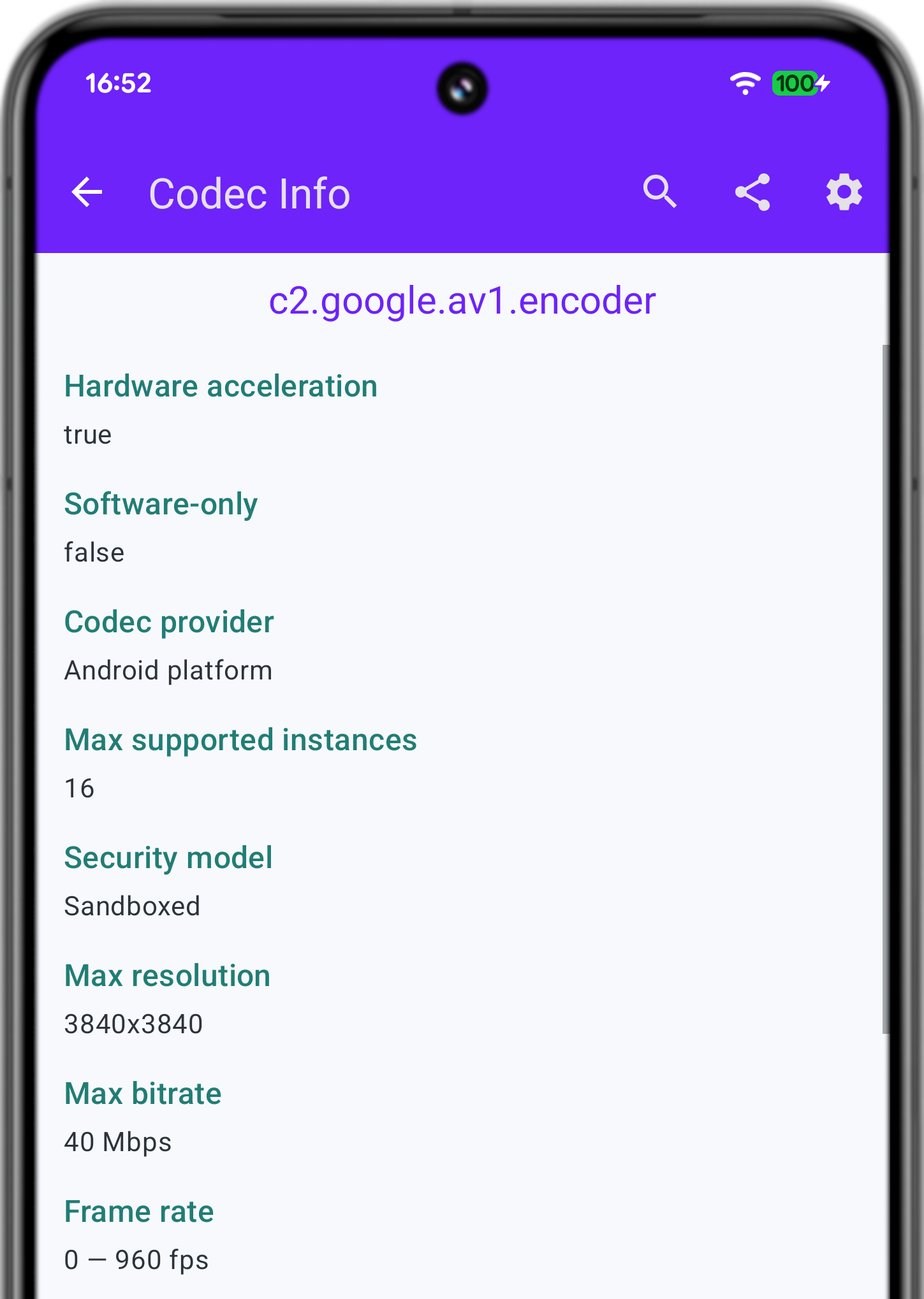 Google AV1 hardware encoder on Pixel 8 Pro