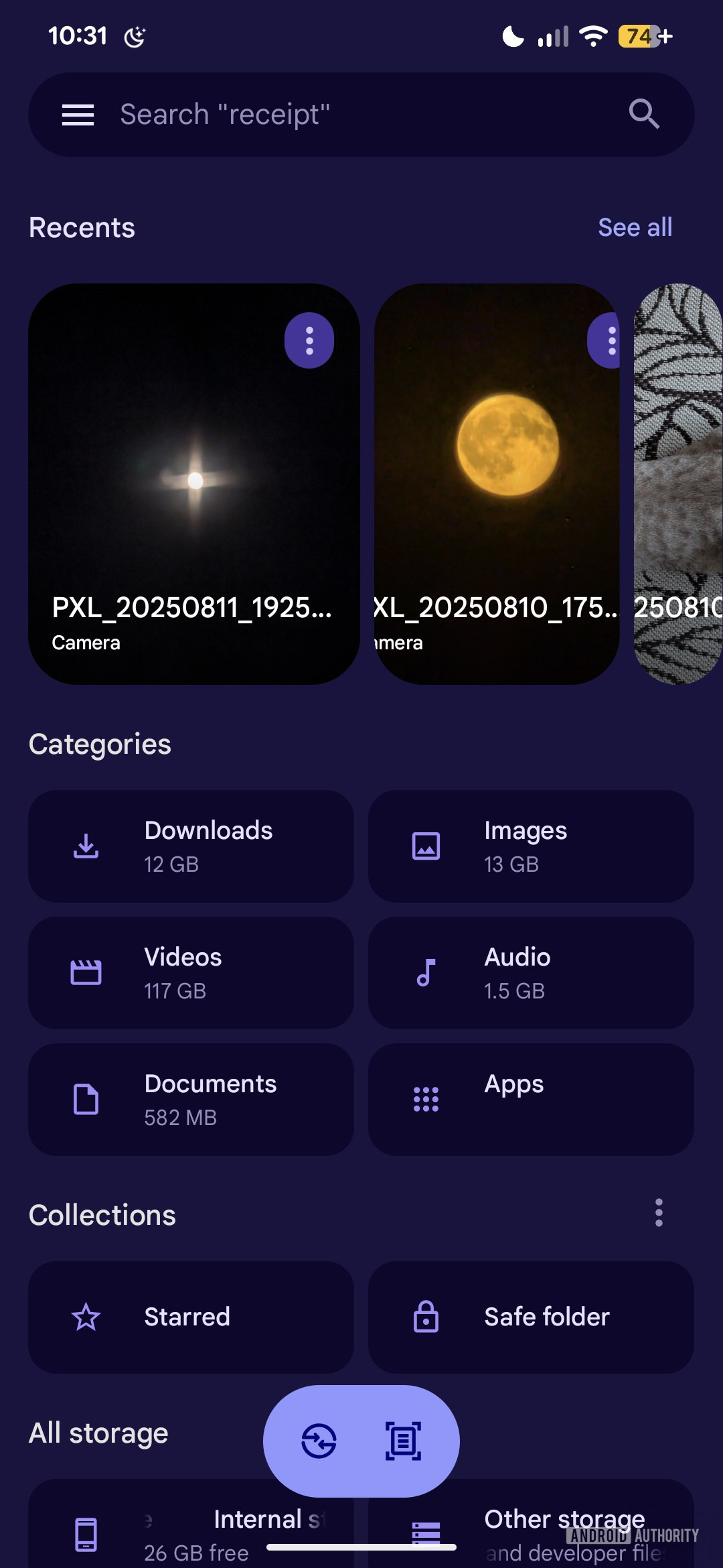 Google Files Material 3 Expressive welcome screen