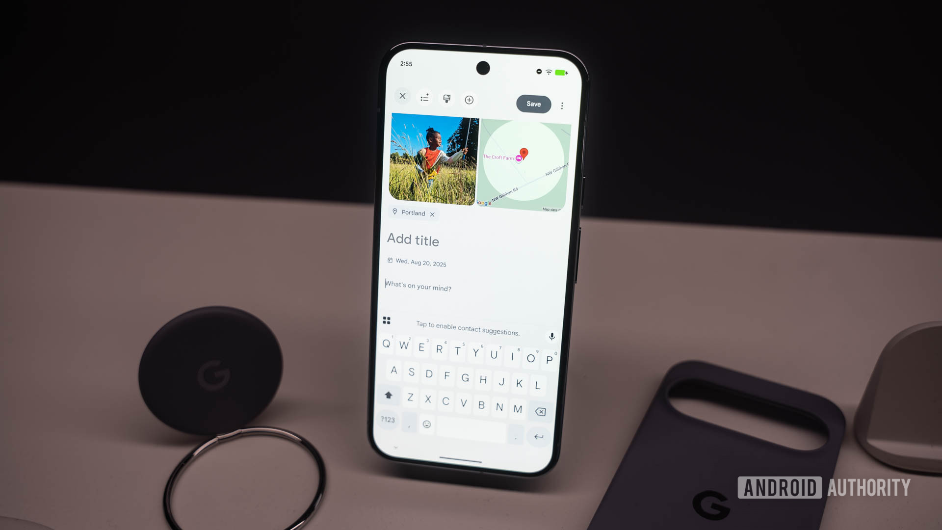 Google Pixel Journal App New Item