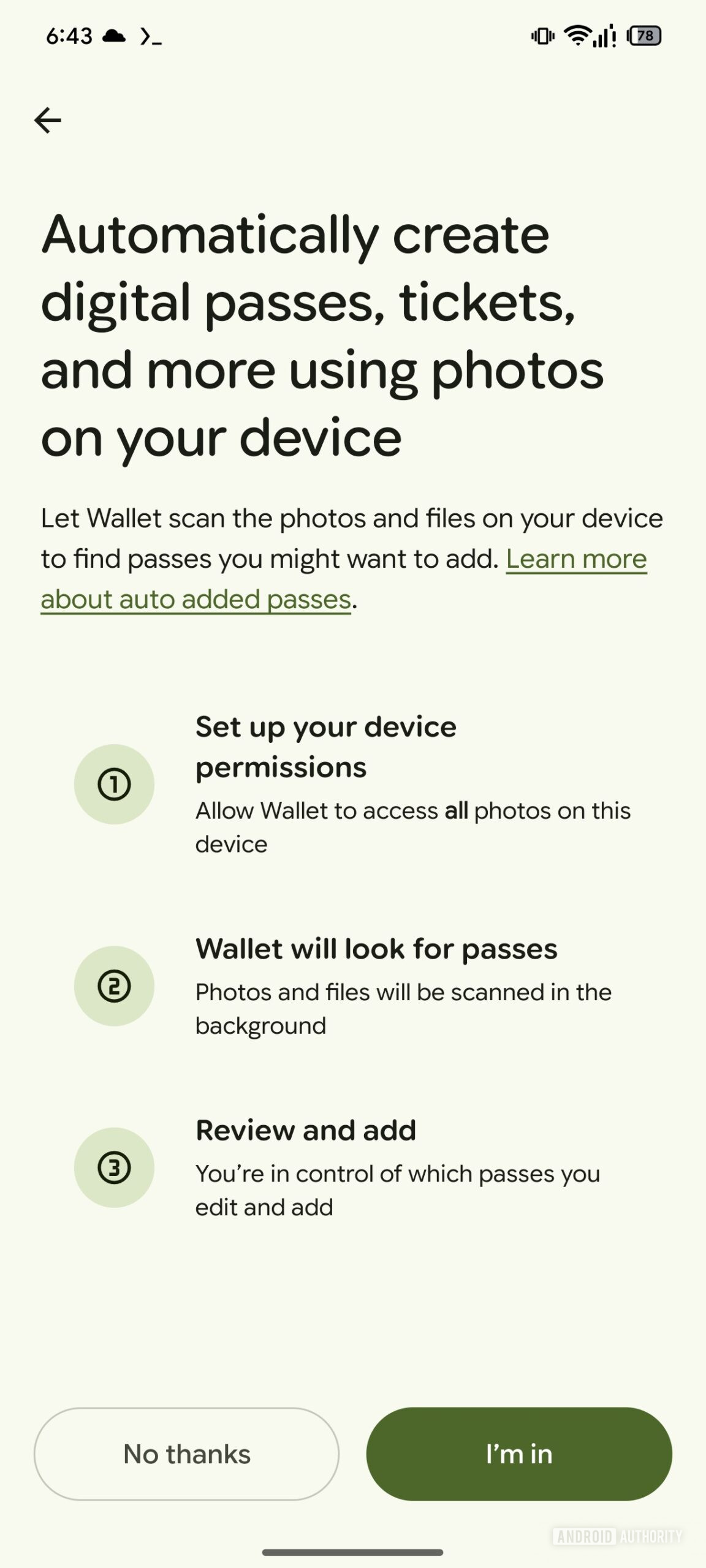 Google Walet Automatically Import Passes 3