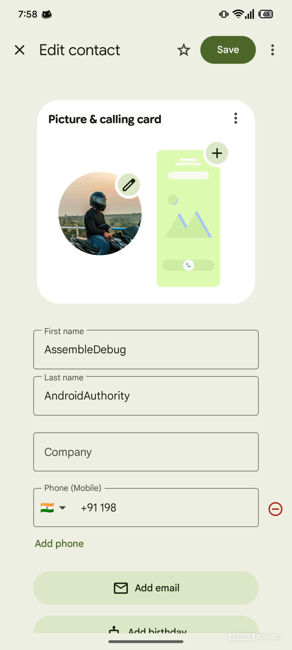 Google calling cards AssembleDebug 2