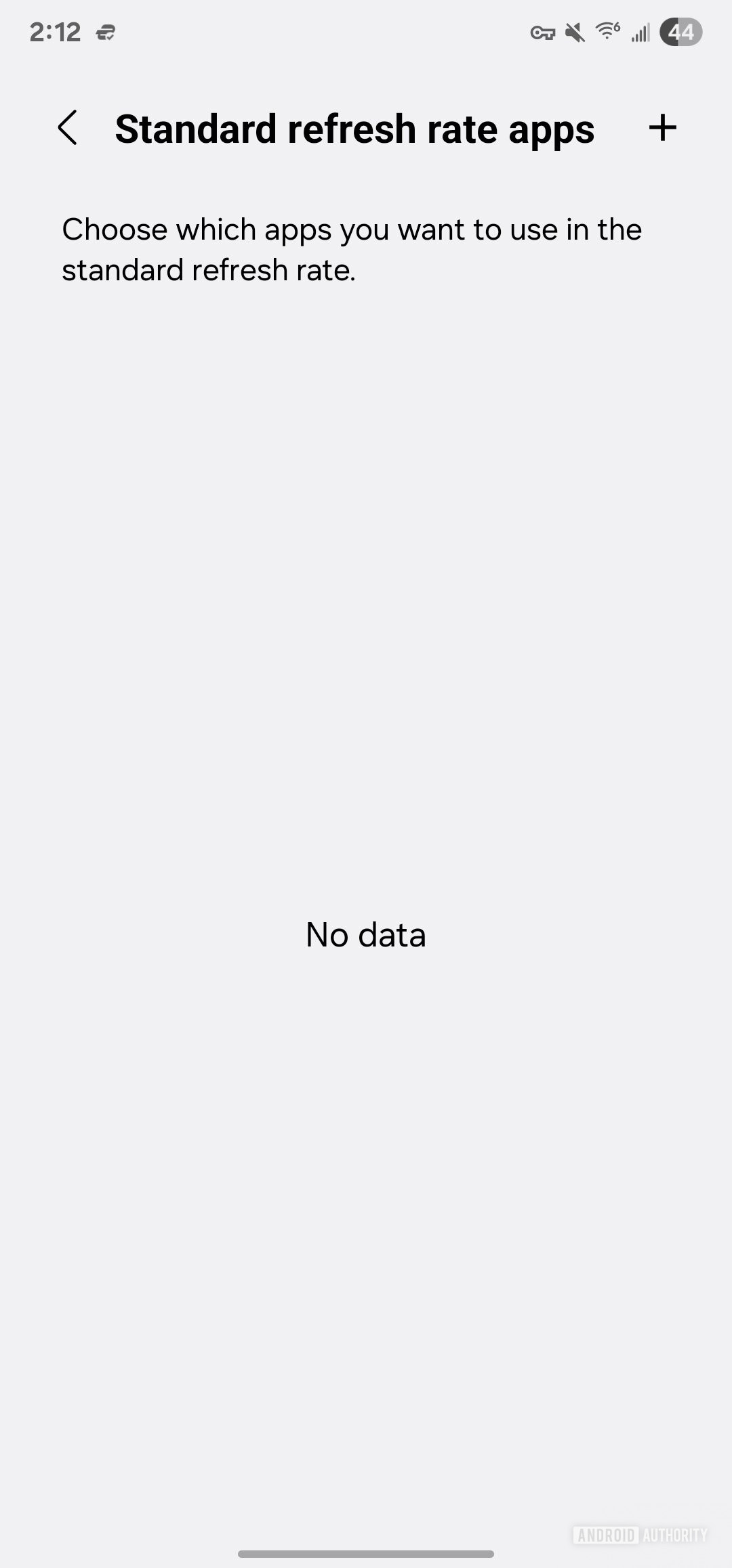 Samsung Display Assistant refresh rate menu