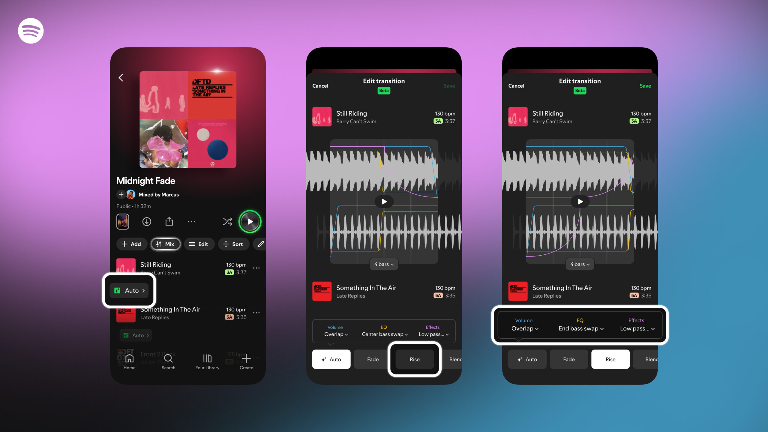 Spotify Editing Transition Changing Preset