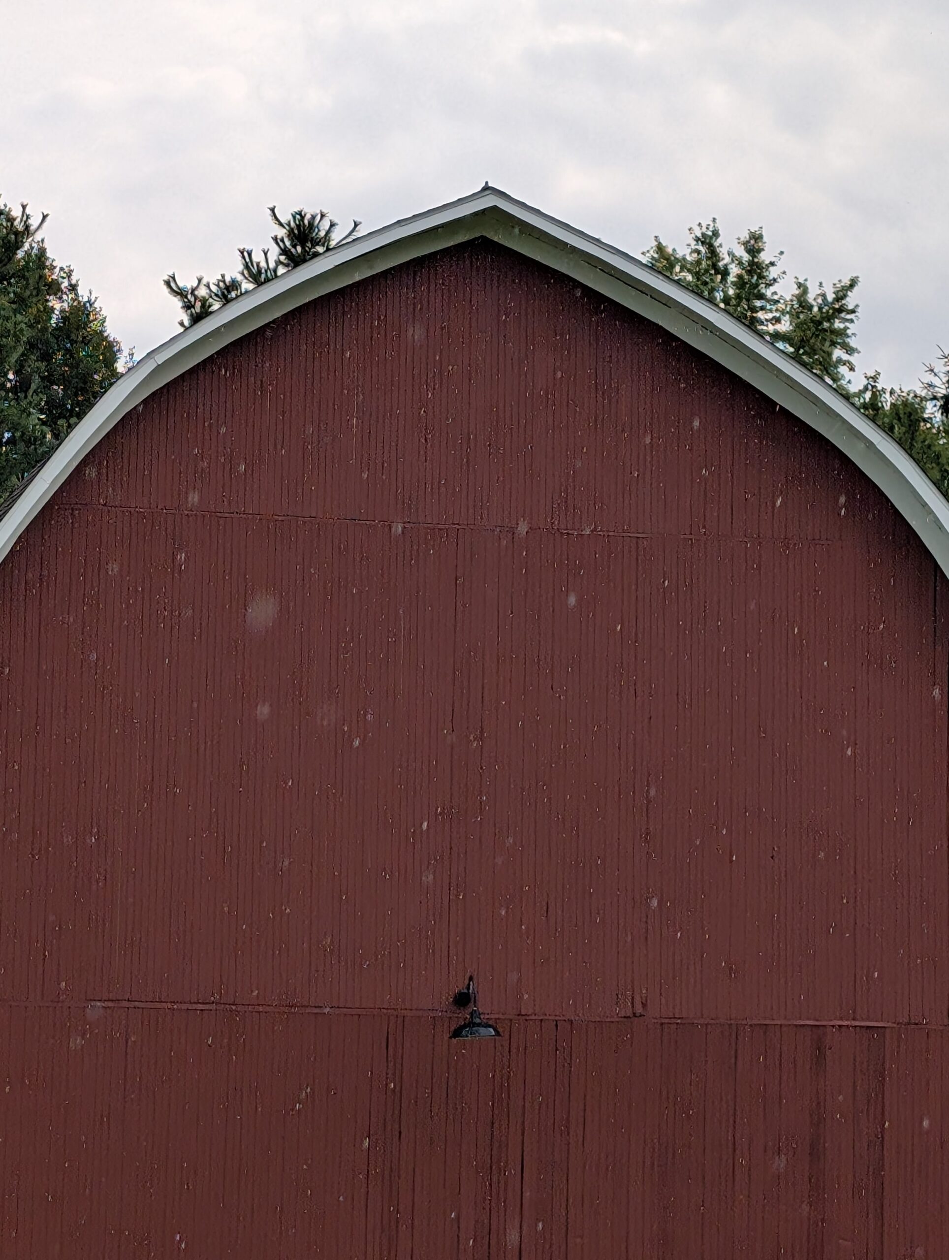 A photo of a red barn taken with the Google Pixel 9.