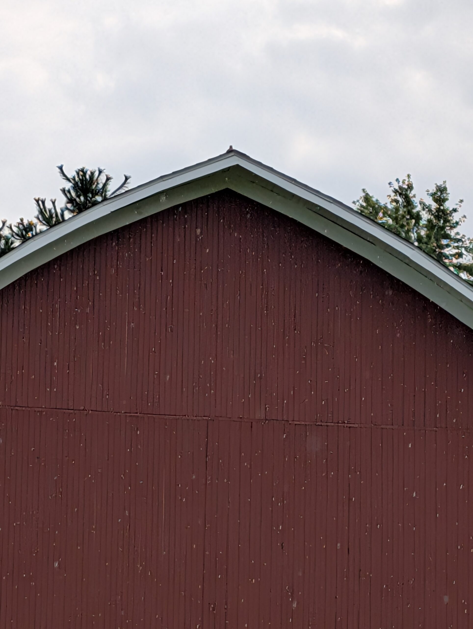 A photo of a red barn taken with the Google Pixel 9.