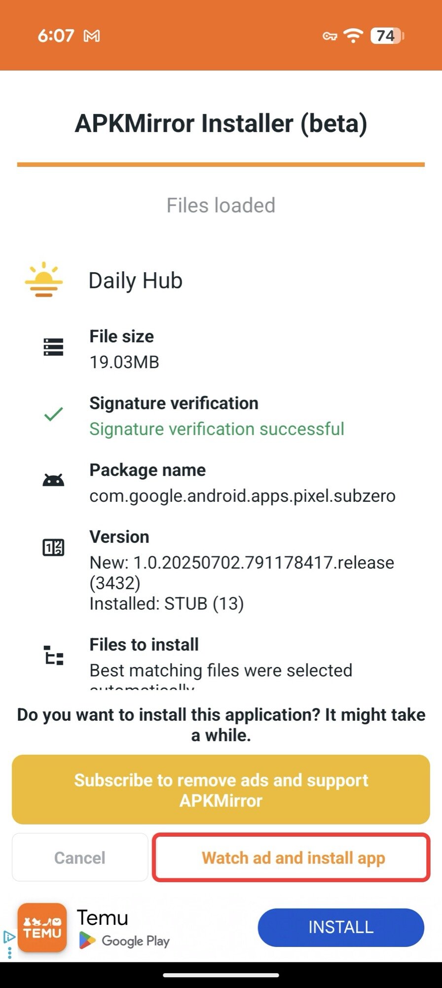 pixel 10 screenshot daily hub install apk 2
