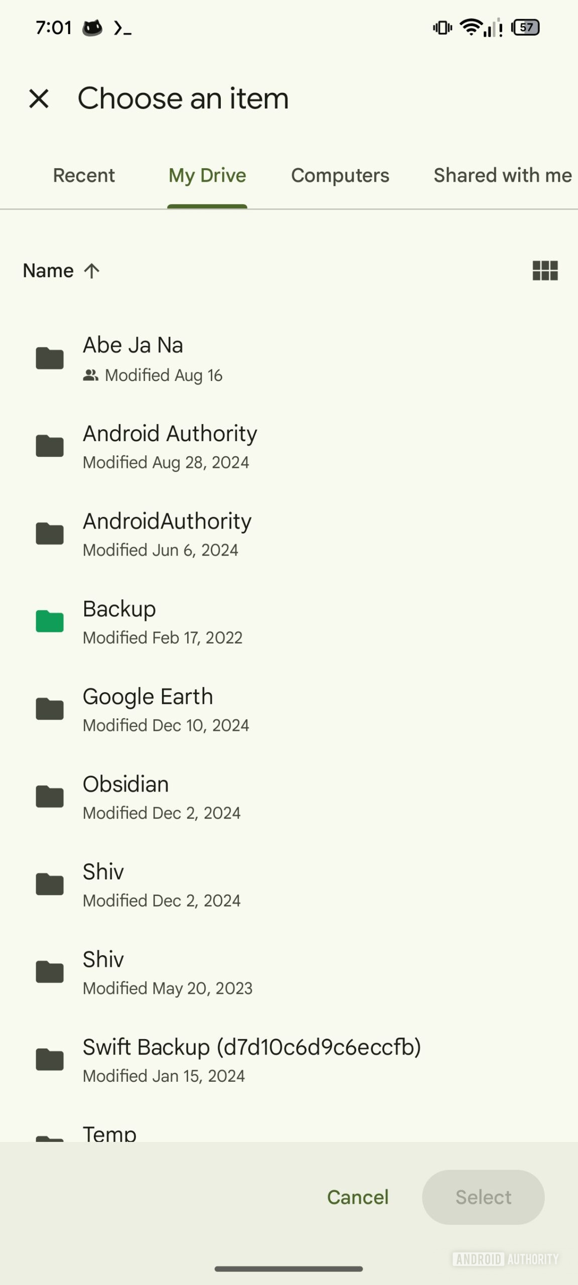 Google calendar task drive attachment file picker