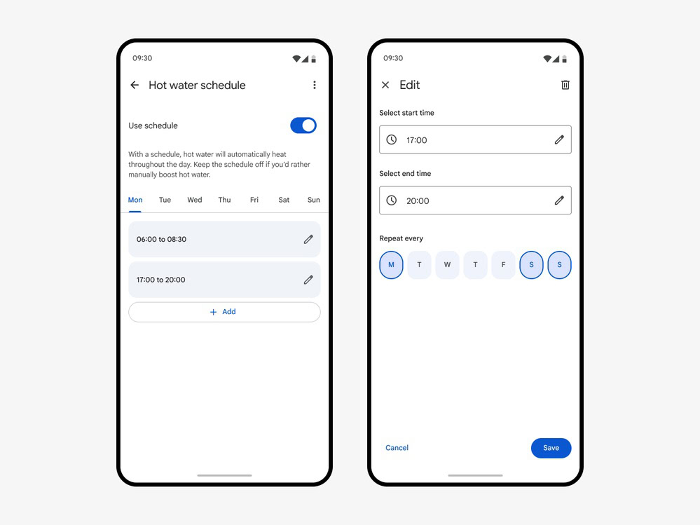 Nest Google Home Hot Water 2