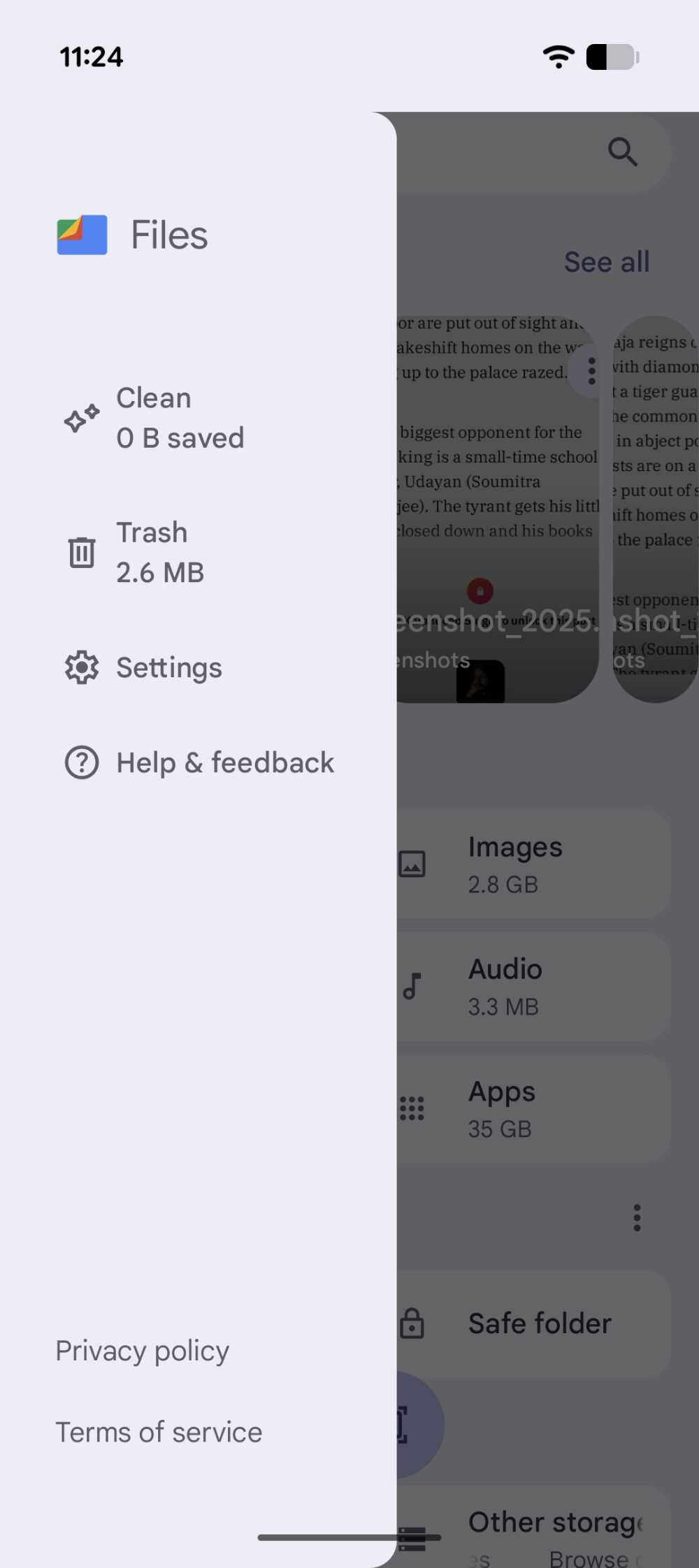 Pixel 10 Files by Google Smart storage 1