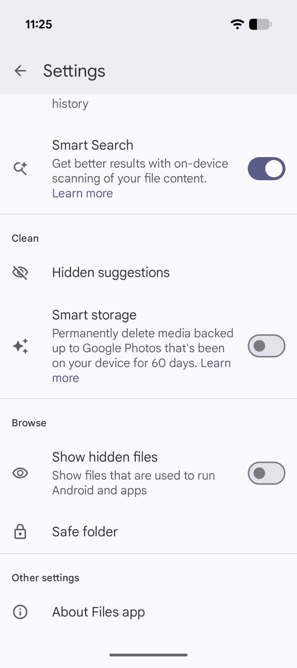 Pixel 10 Files by Google Smart storage 3