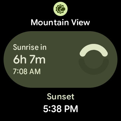 Pixel Weather on Wear OS 2