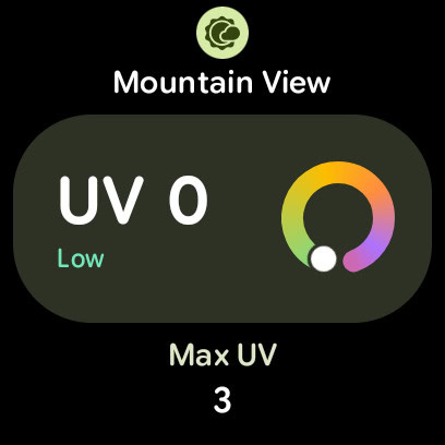 Pixel Weather on Wear OS 3