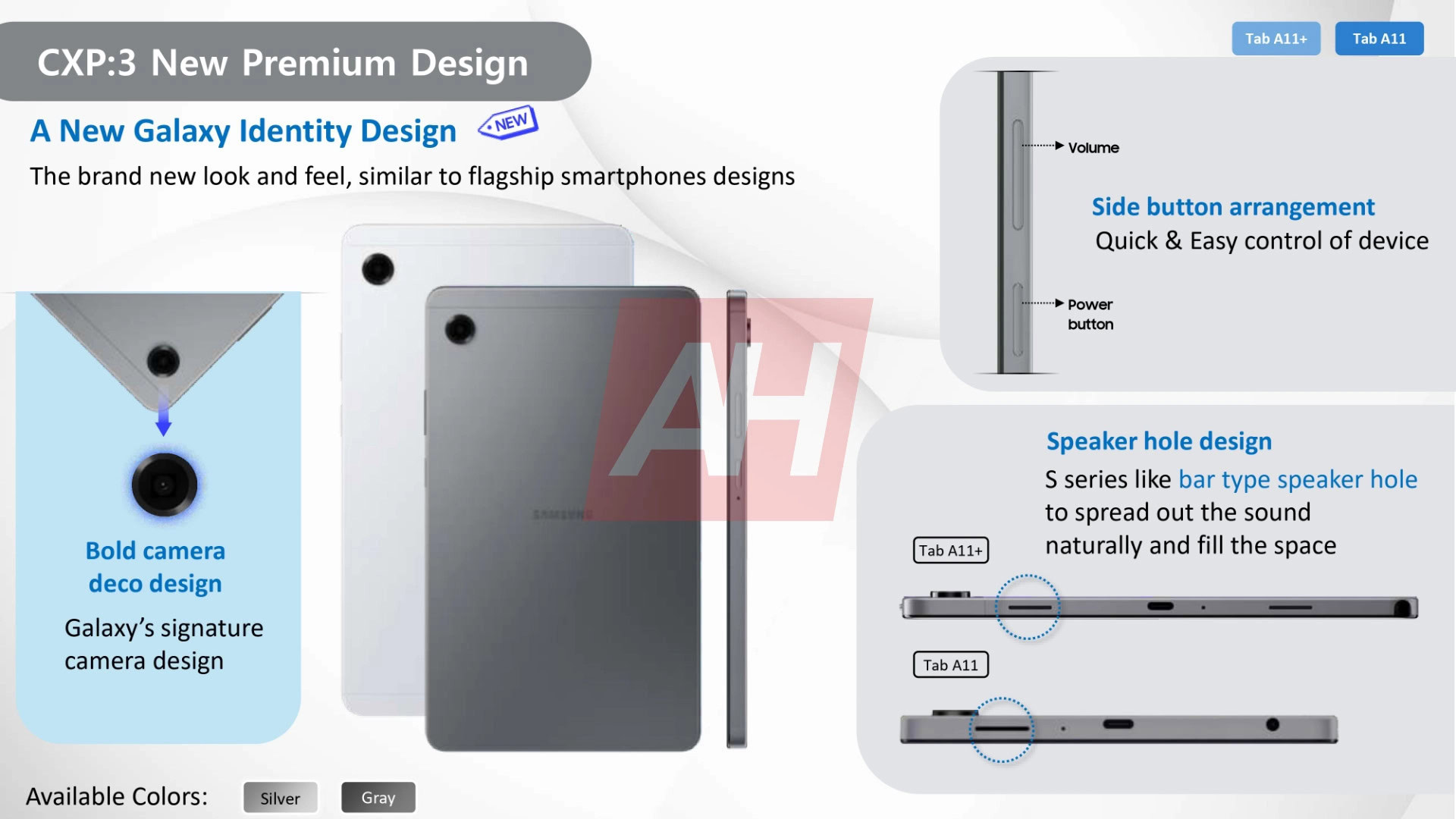Samsung Galaxy Tab A11 series features marketing materials