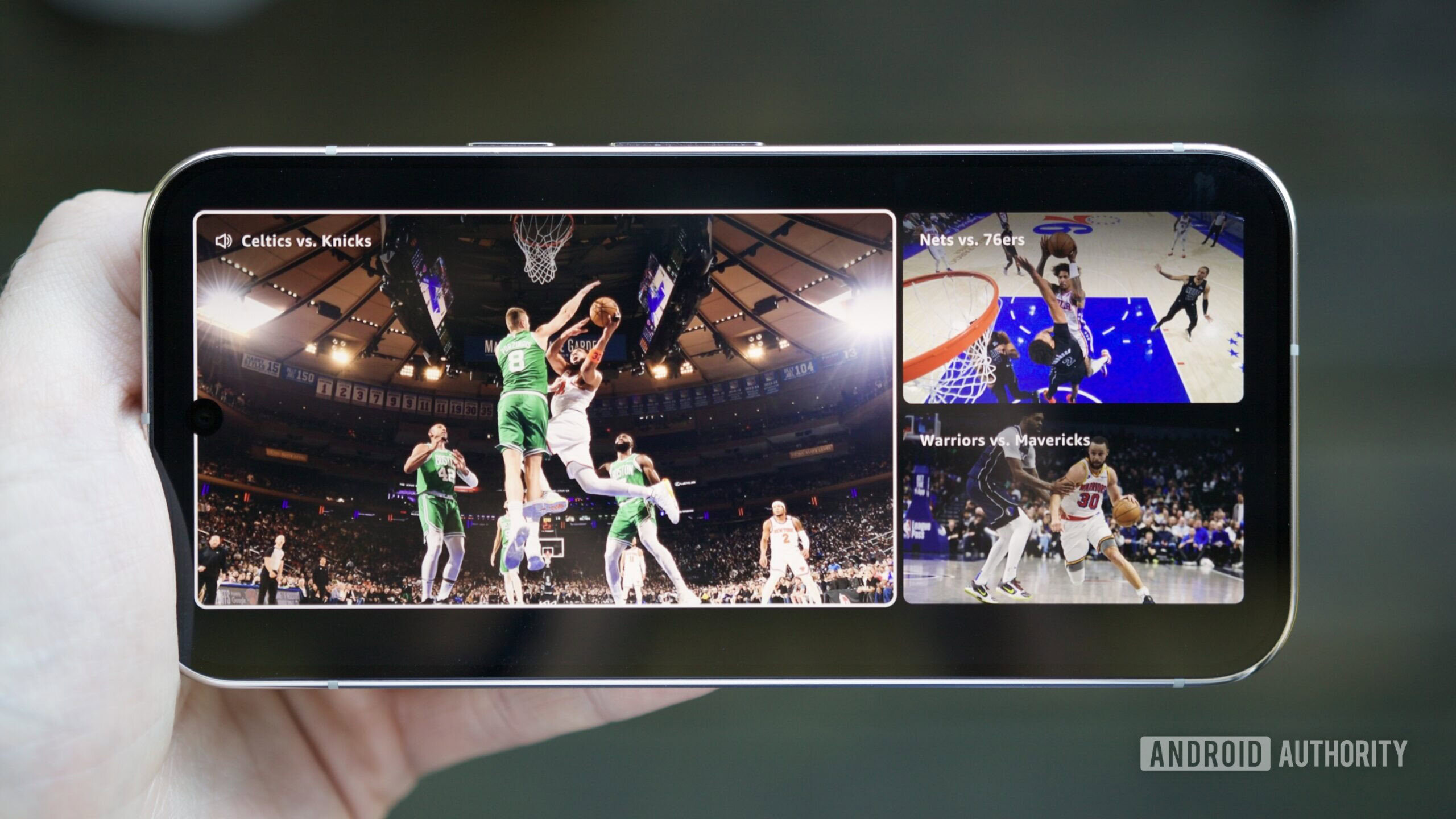 A rendering of Amazon's multiview layout, running on a Pixel phone.