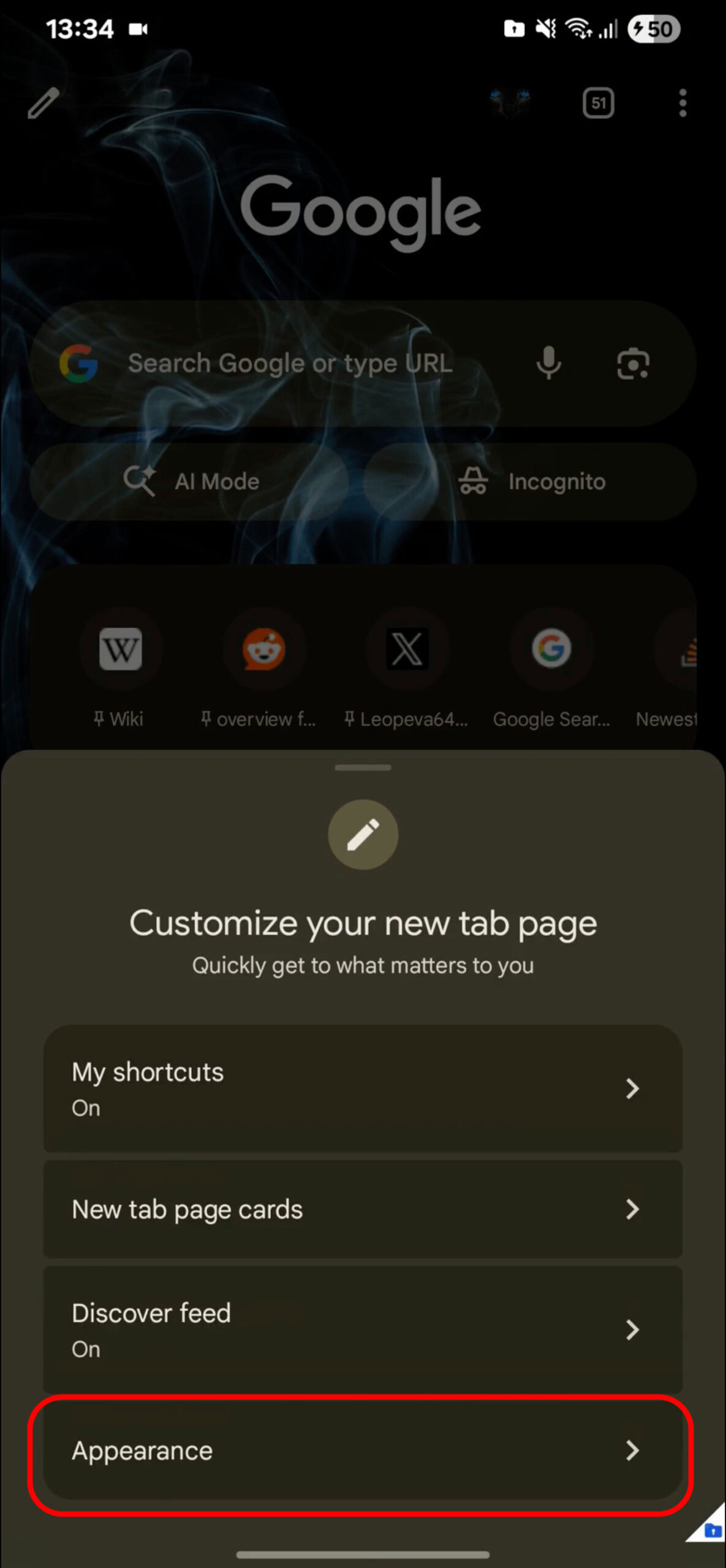 Chrome Canary Android colors