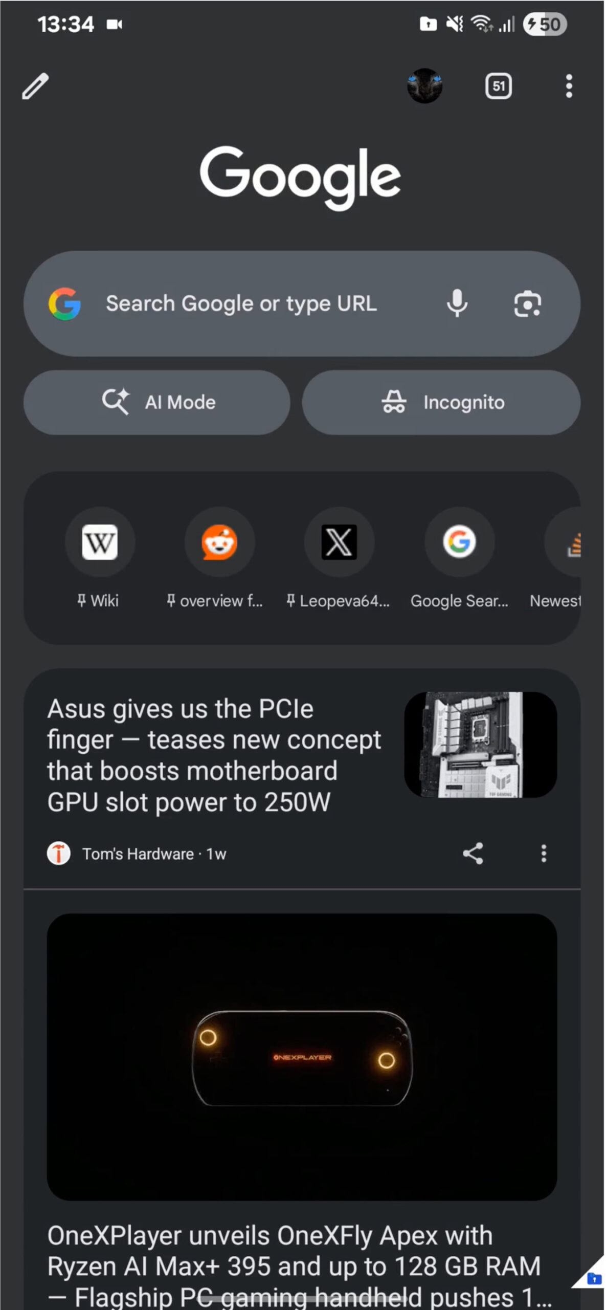 Chrome Canary Android colors