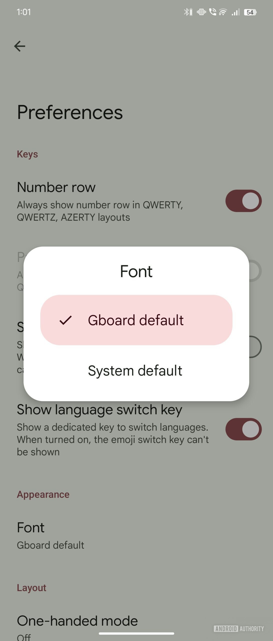 gboard font style