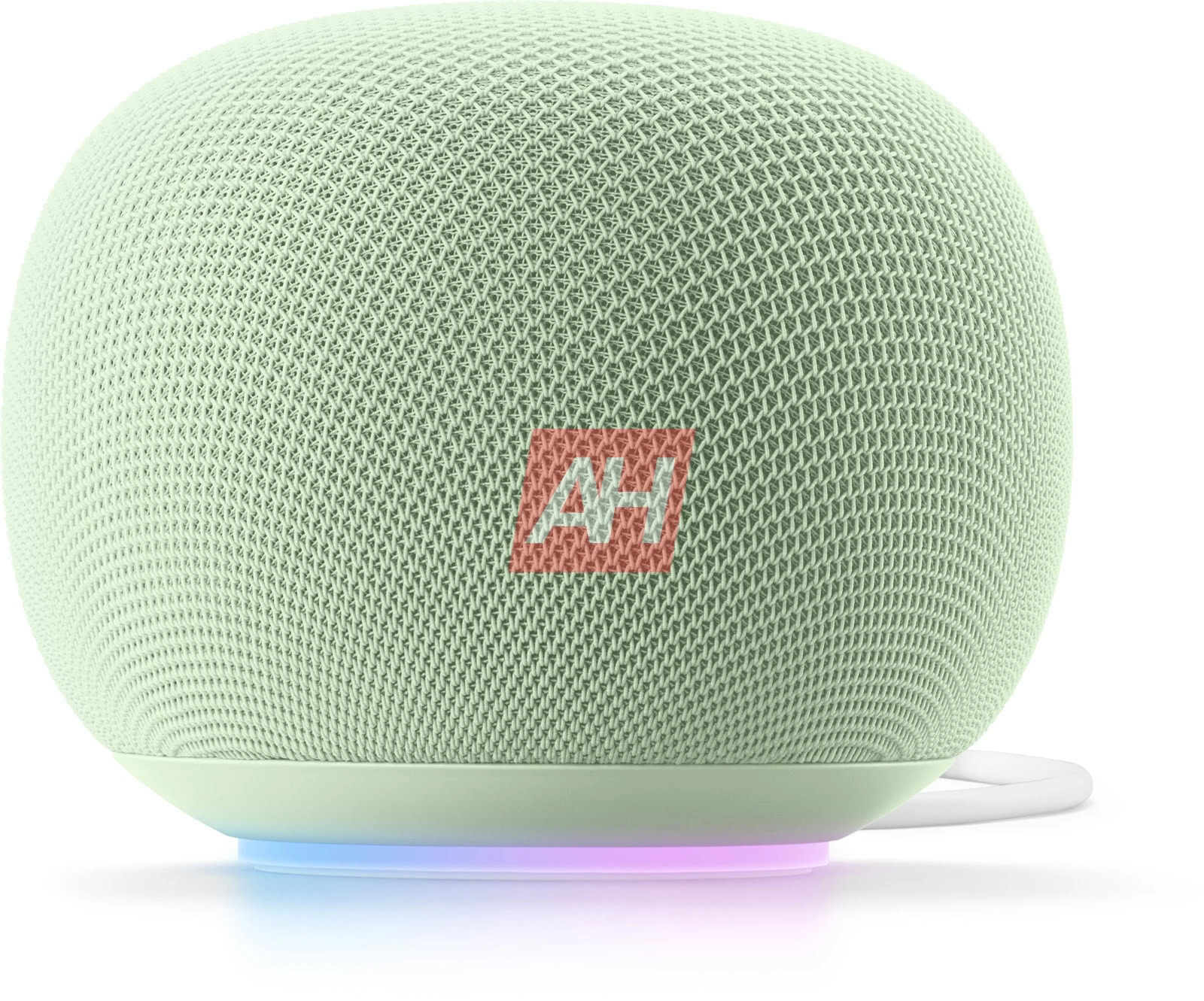 Leaked render of the 2025 Google Home Speaker in green.