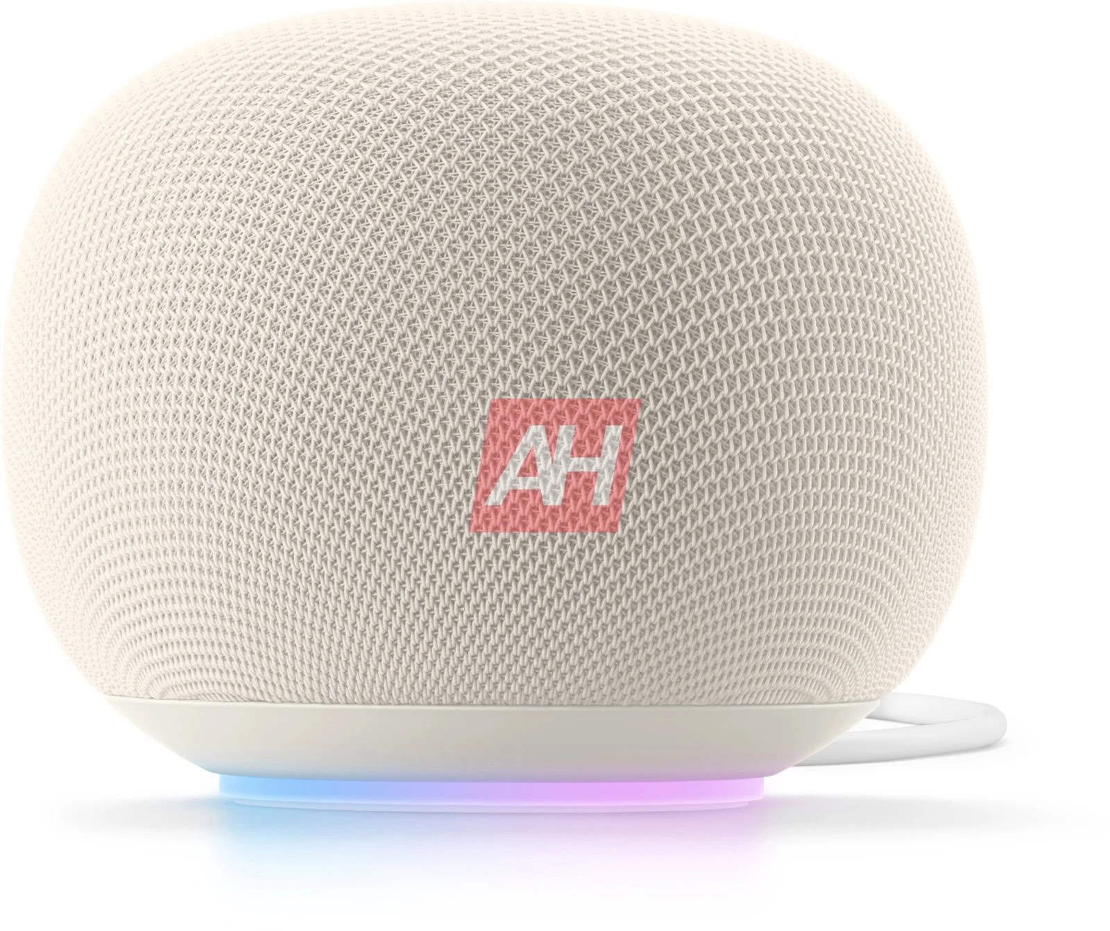 Leaked render of the 2025 Google Home Speaker in white.