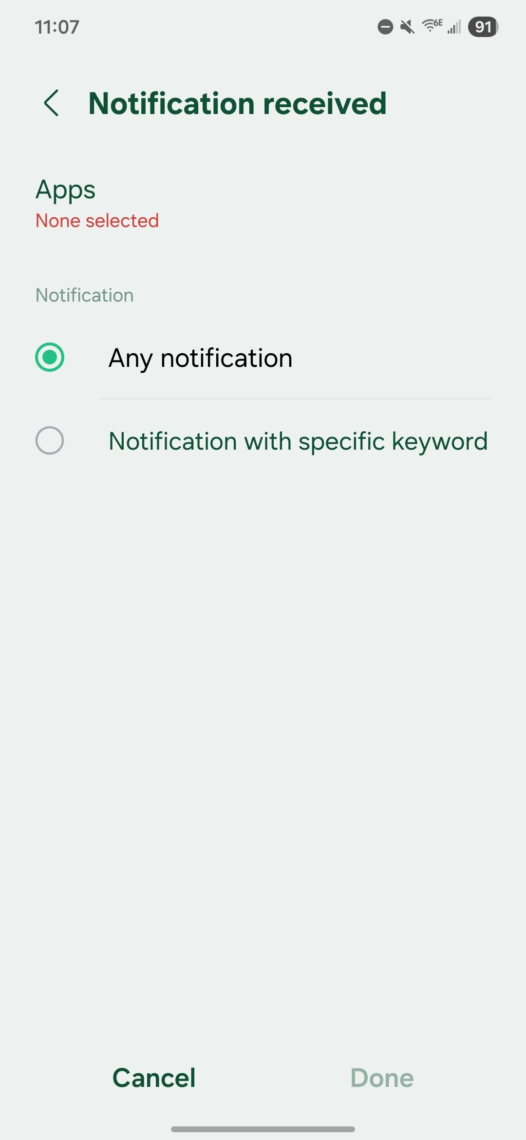 Setting up Samsung Routines to find a lost phone.