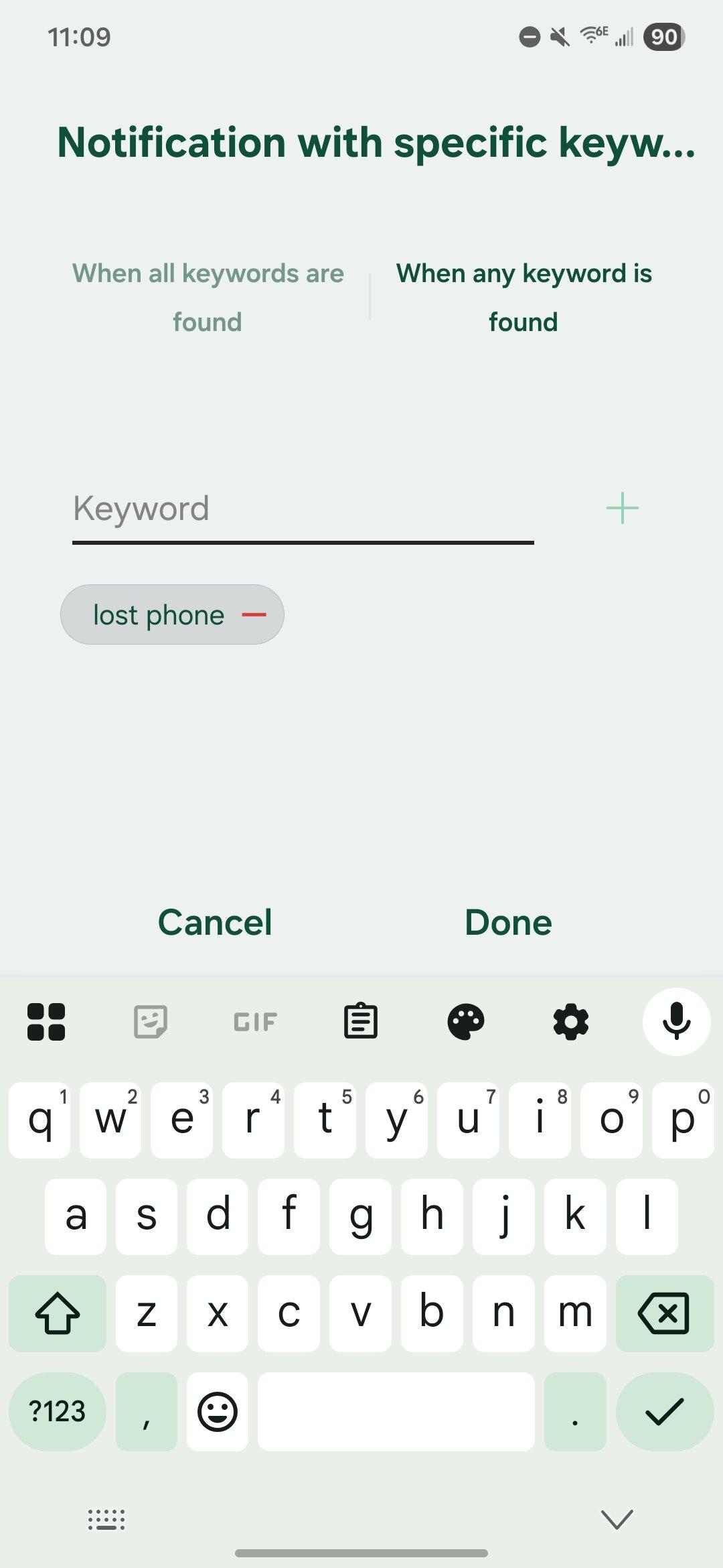 Setting up Samsung Routines to find a lost phone.