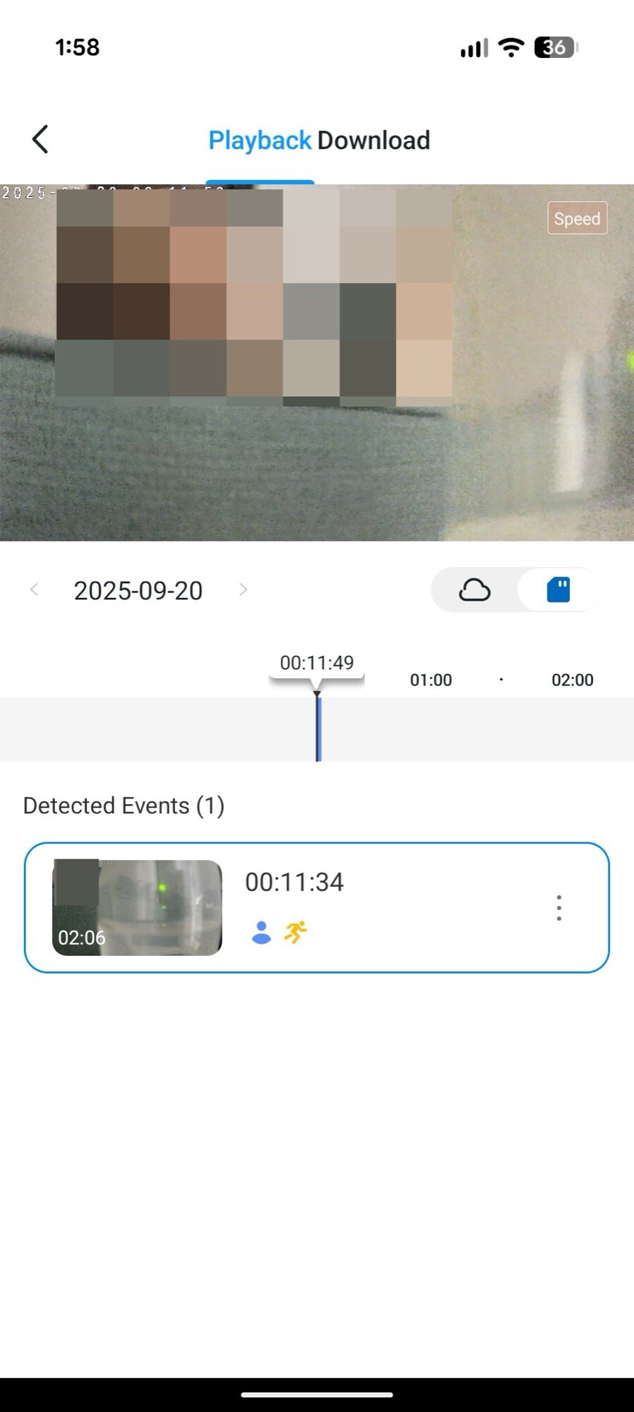 tp link tapo c225 screenshot motion event