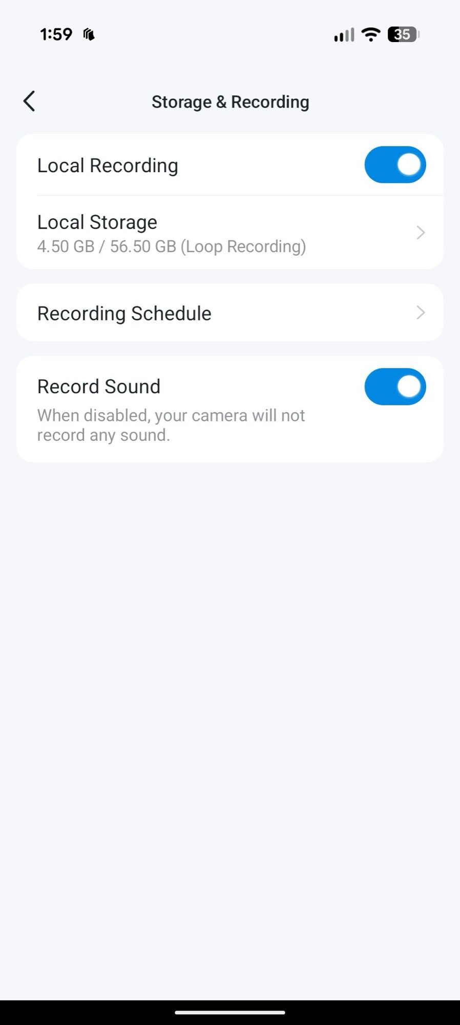 tp link tapo c225 screenshot settings 3