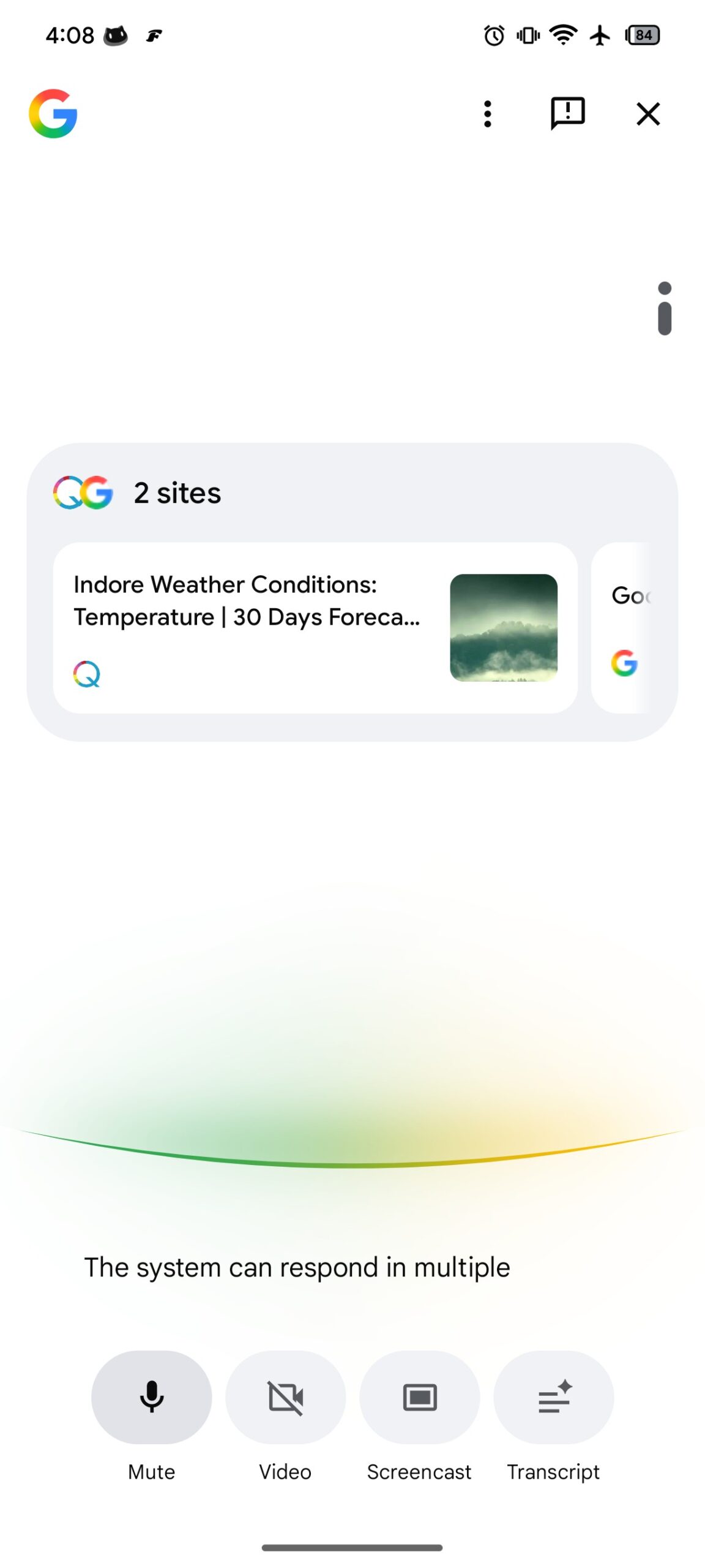 Google app Search Live Captions
