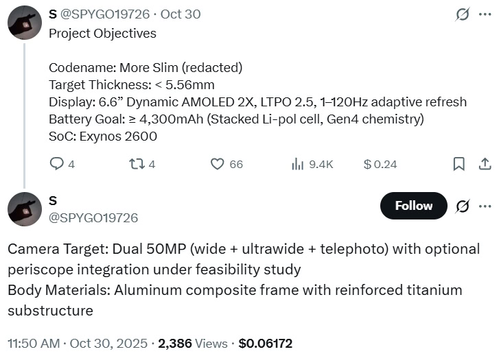 Leaker Spygo19726 on the More Slim Samsung flagship Leaker Spygo19726 on the More Slim Samsung flagship