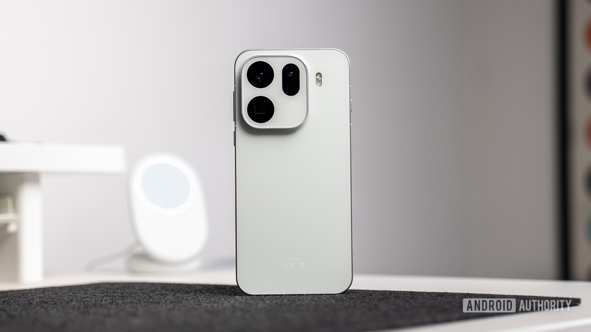 OPPO Find X9 Pro stood on desk