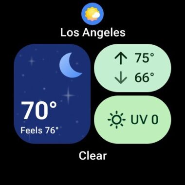 Here's a better look at the new Pixel Weather app for Wear OS