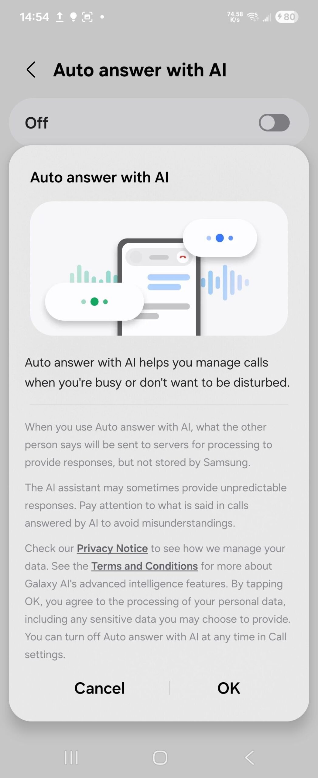 Samsung One UI 8.5 auto answer with AI GalaxyTechie 3