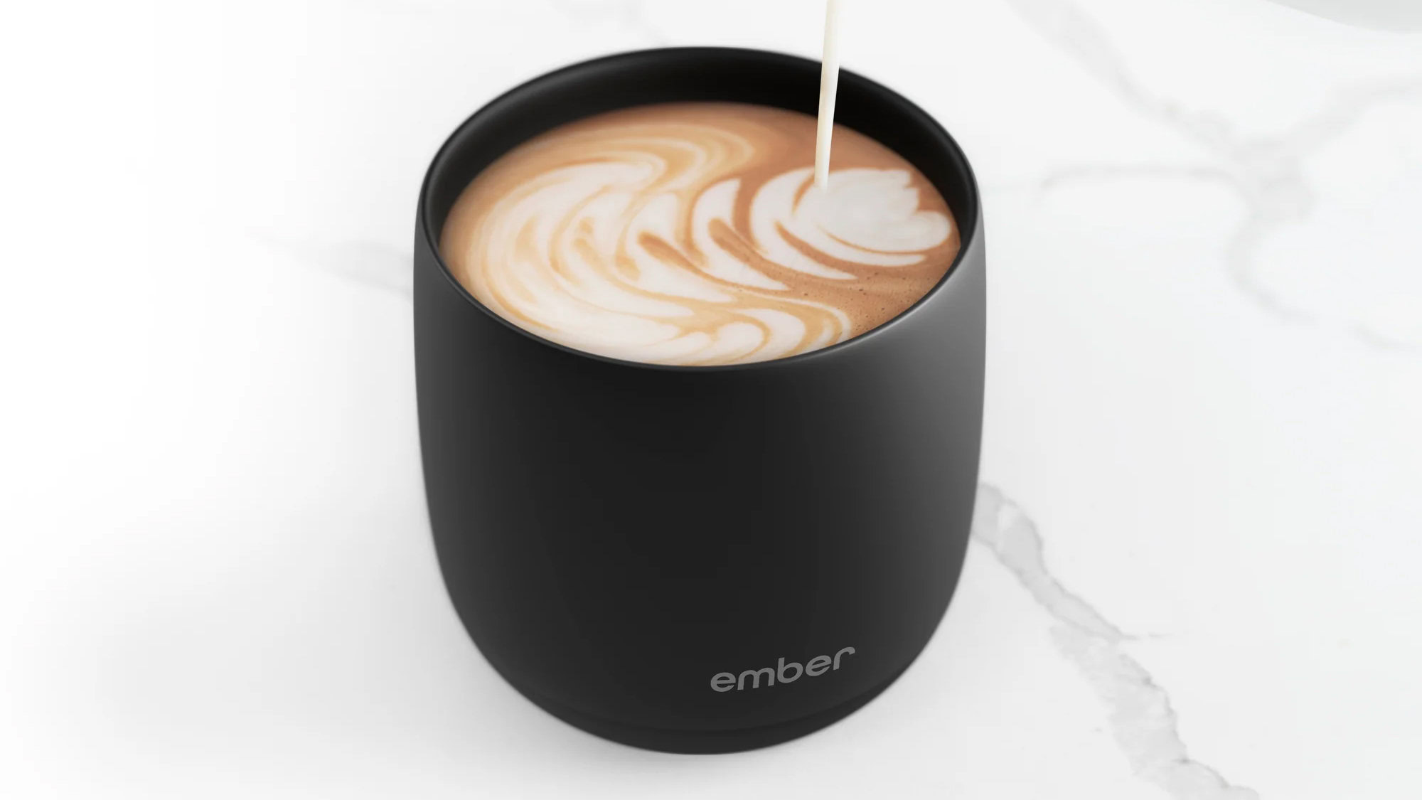 Serving coffee in Ember Smart Cup