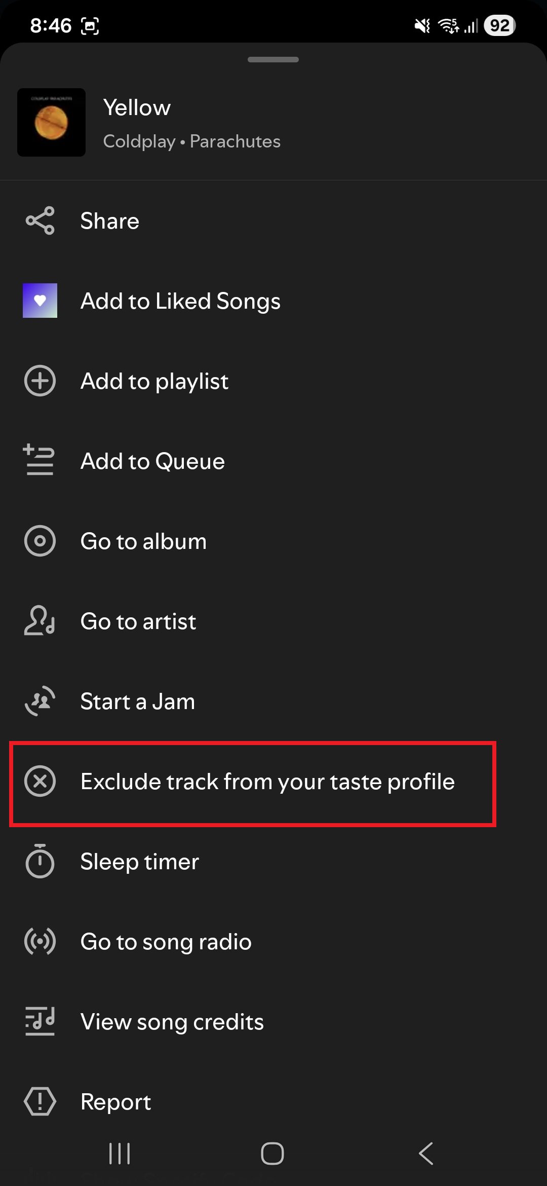 Spotify Exclude Track From Taste Profile 2