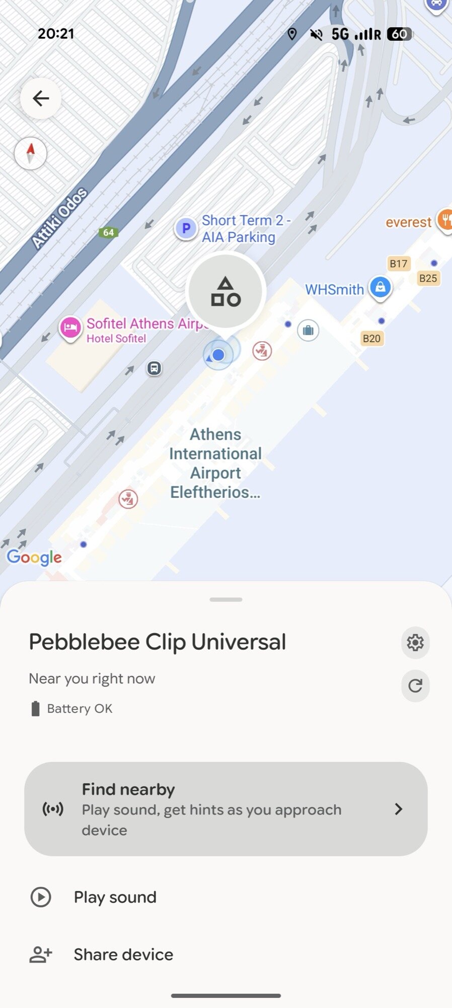 google find hub tracker forgotten luggage pebblebee clip universal nearby collected