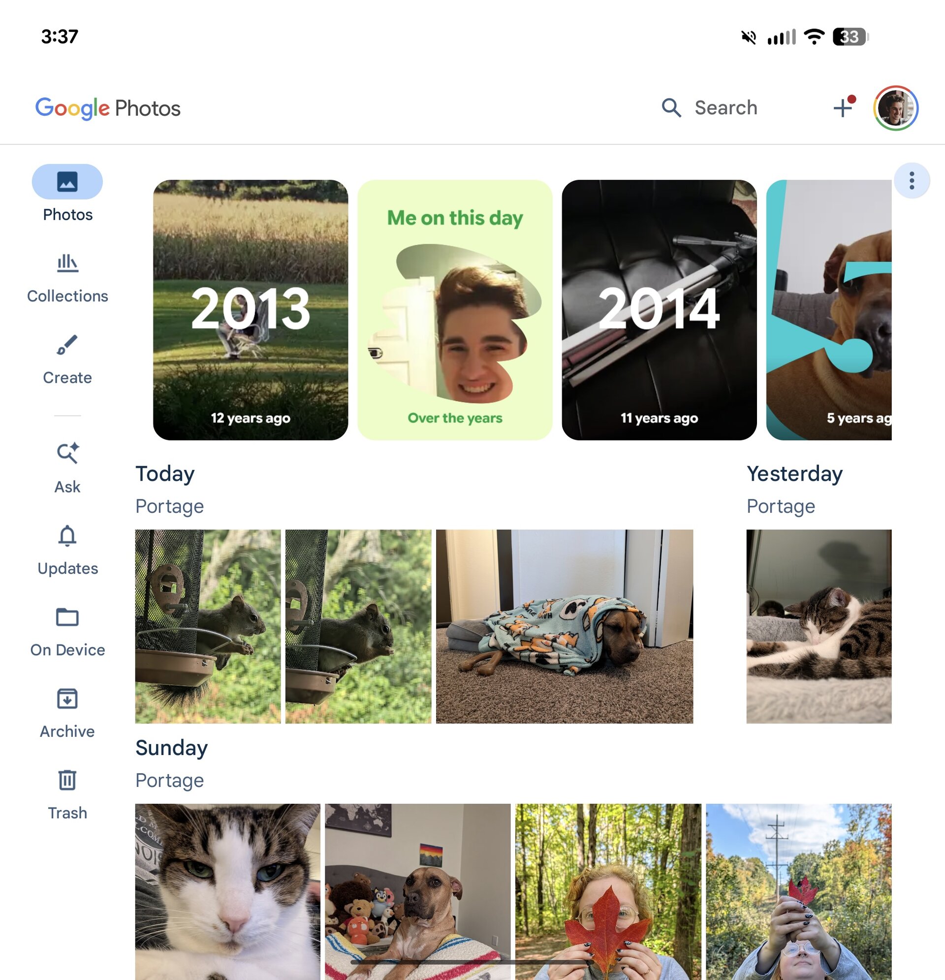 Screenshot of Photos on the Pixel 10 Pro Fold.
