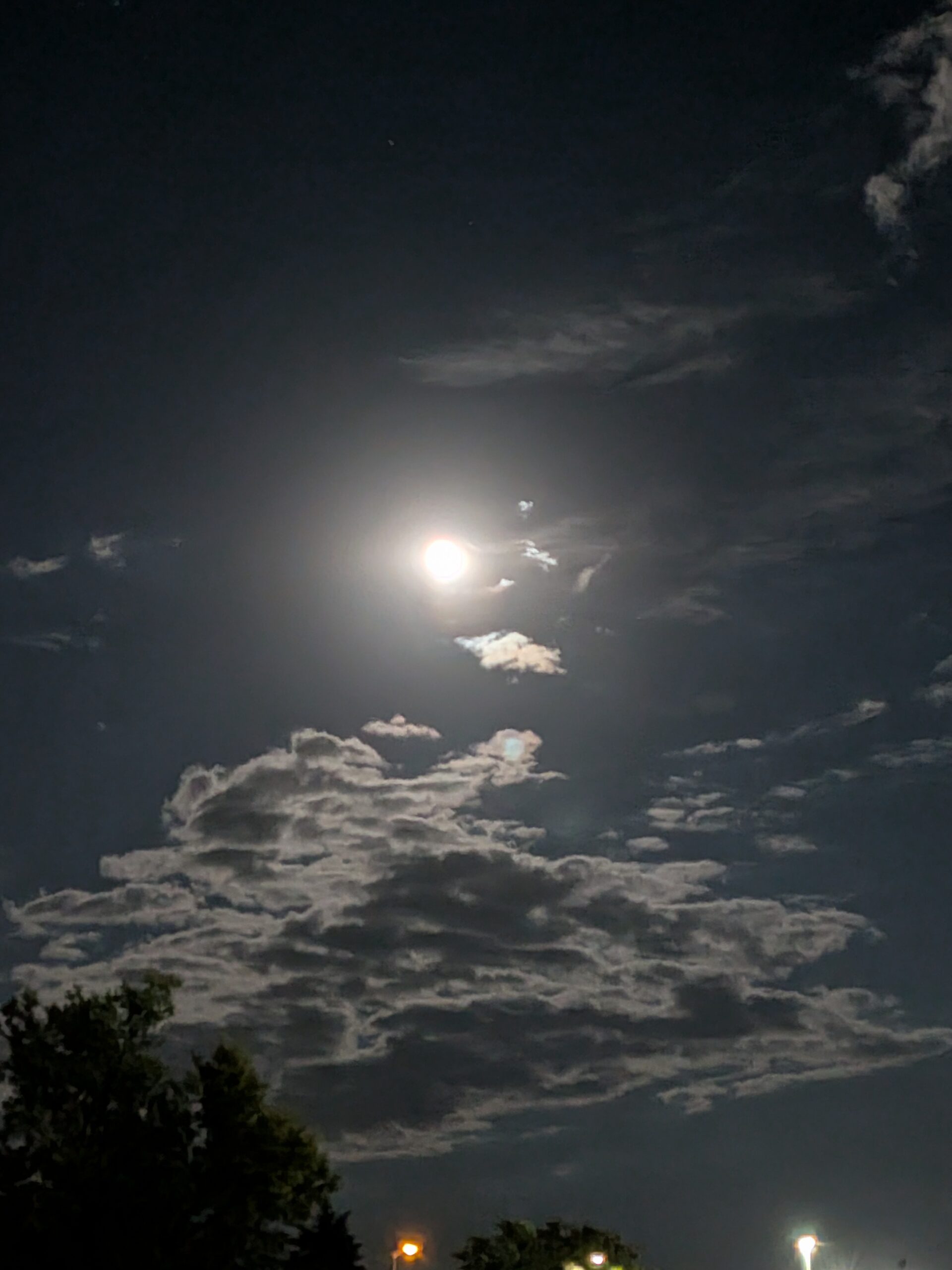 A picture of the moon at night, taken with the Pixel 10 Pro Fold.