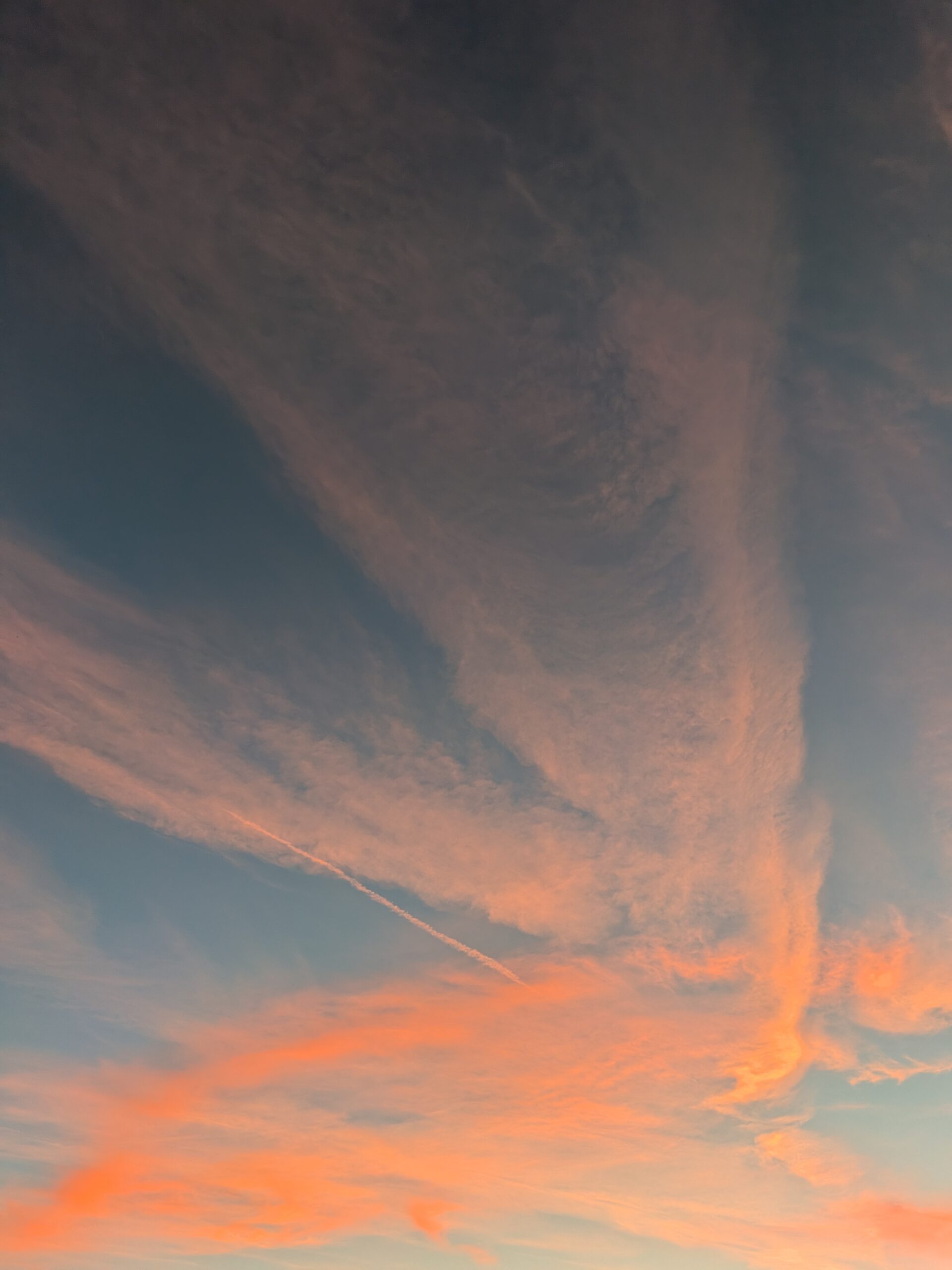 A picture of the morning sky with orange clouds, taken with the Pixel 10 Pro Fold.