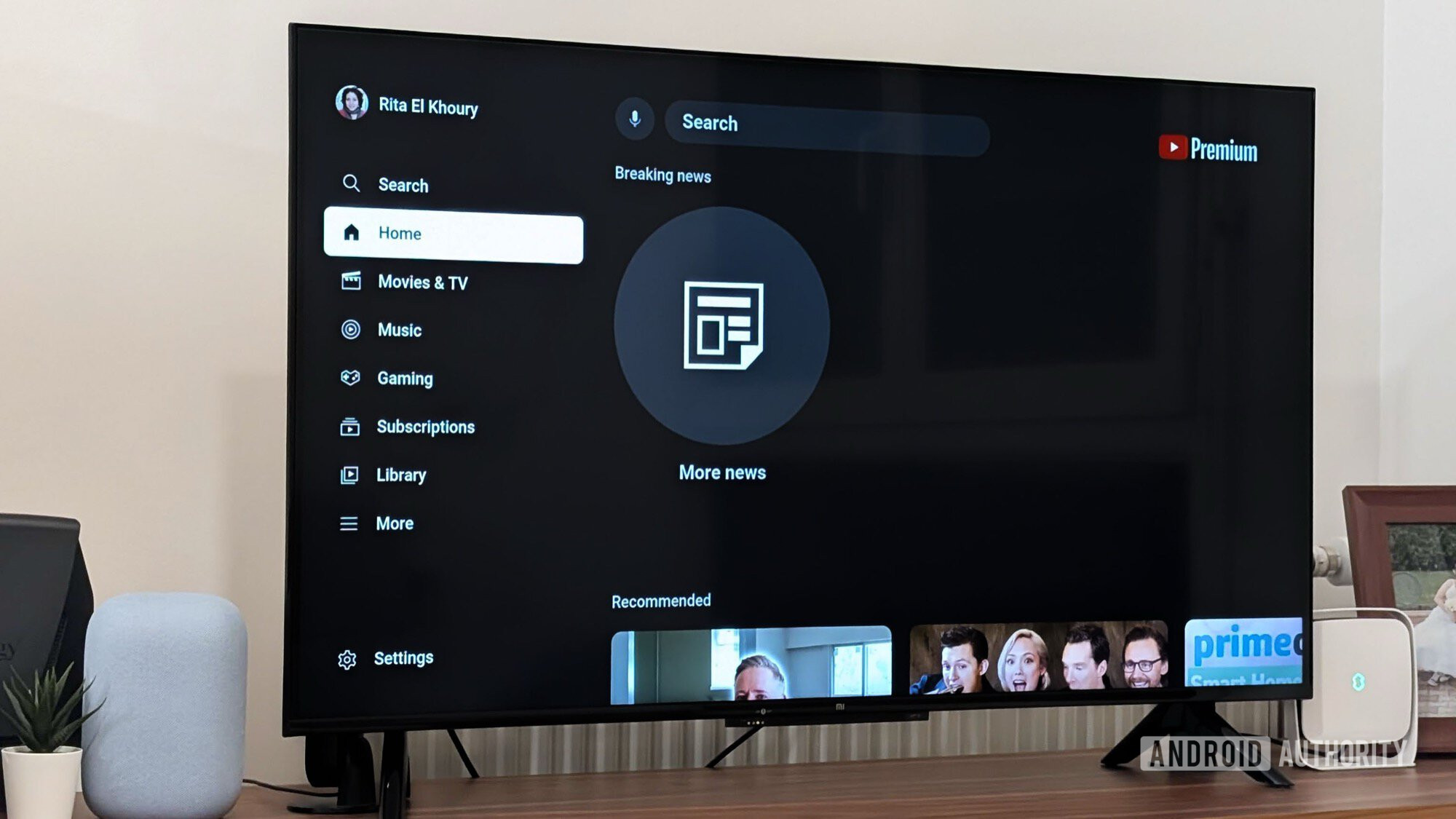 youtube on google tv streamer home tab breaking news