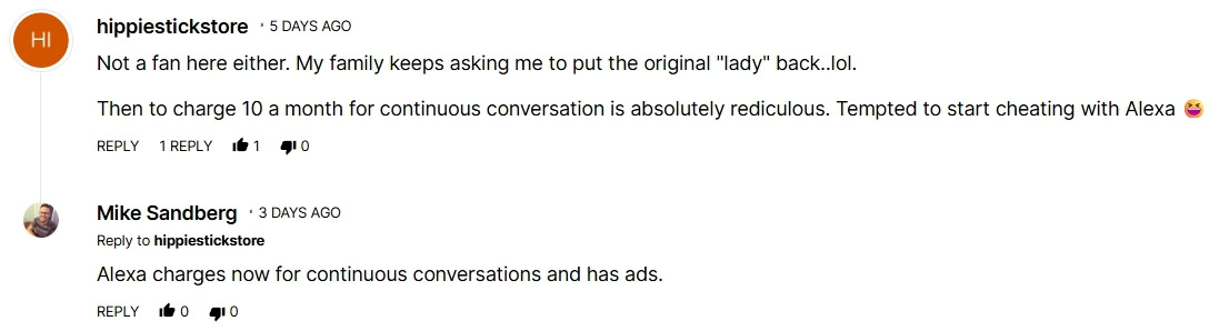 Android Authority reader comments on Gemini on Google Home