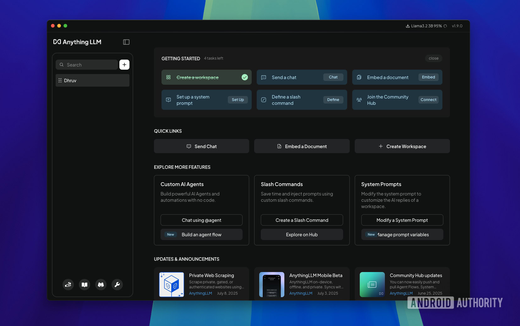 AnythingLM homepage AnythingLM homepage