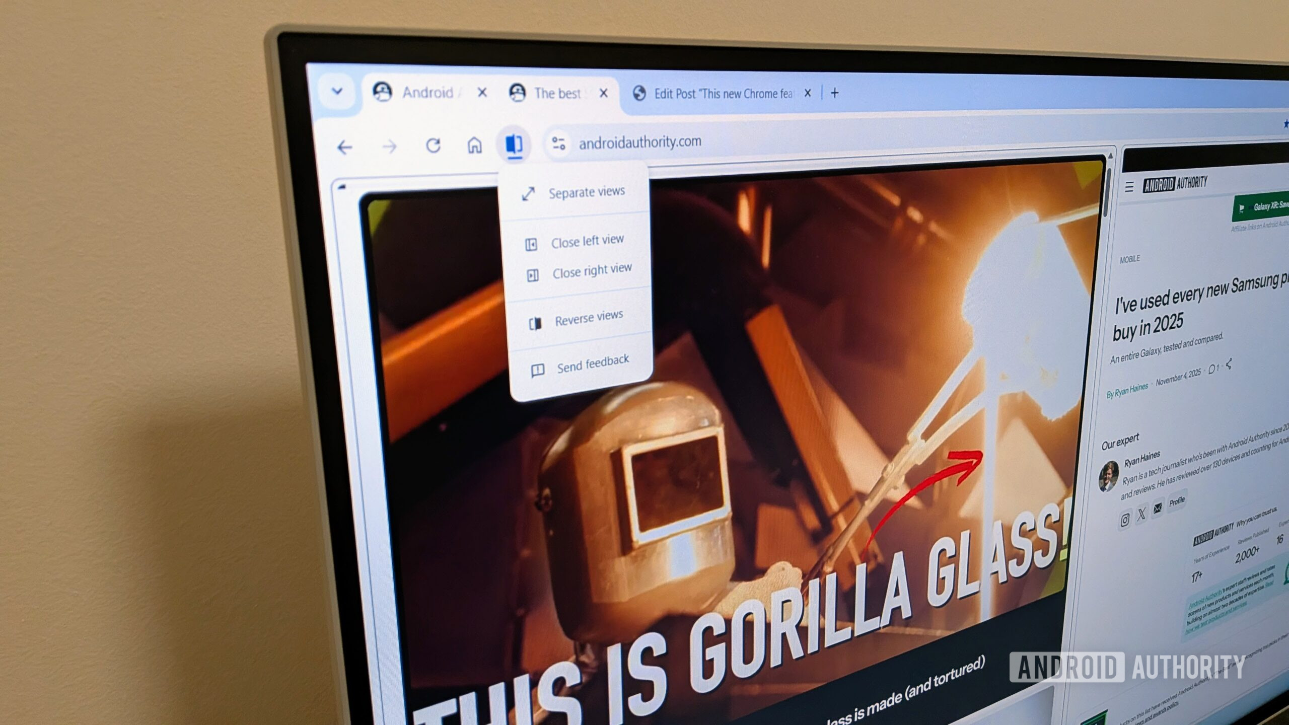 Chrome Split View options
