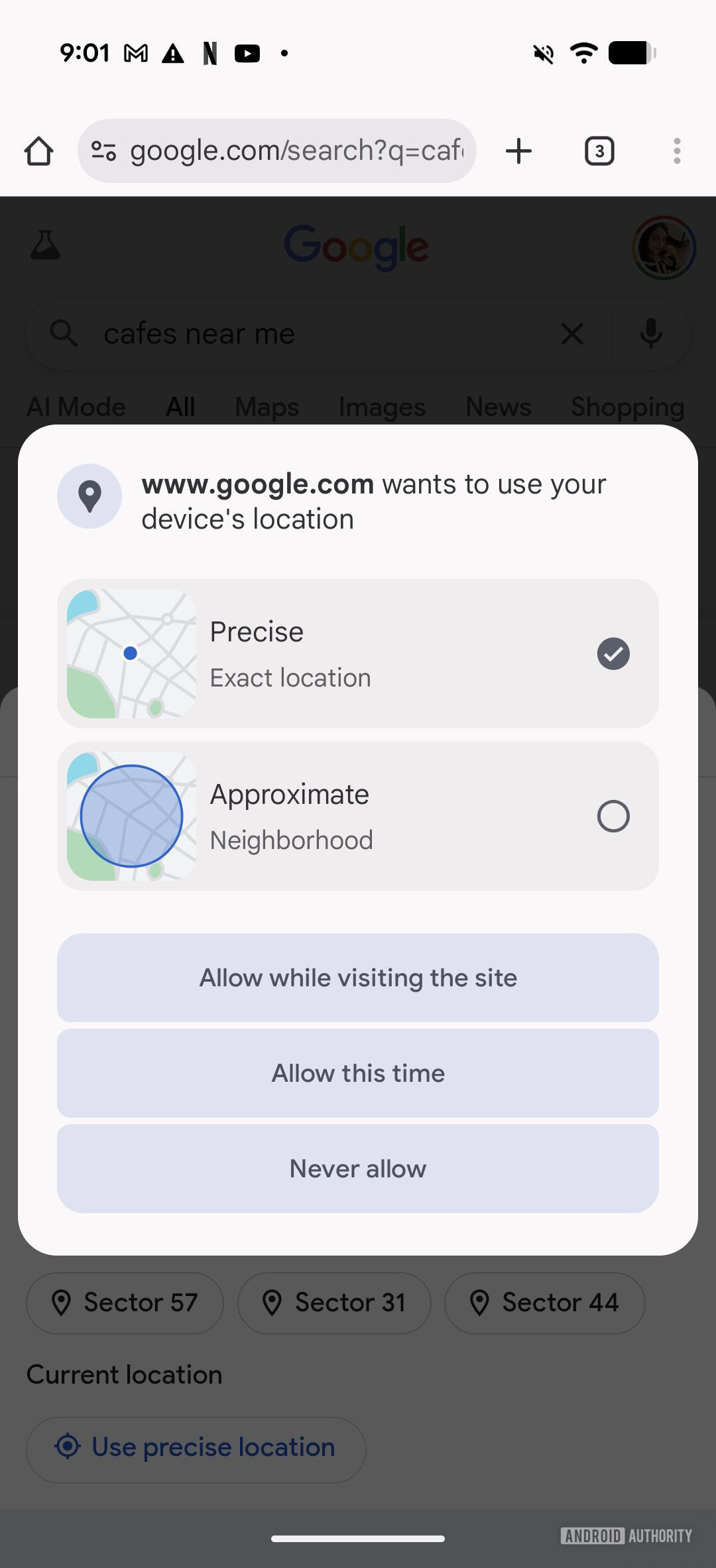 Google Chrome Approximate Location Google Chrome Approximate Location