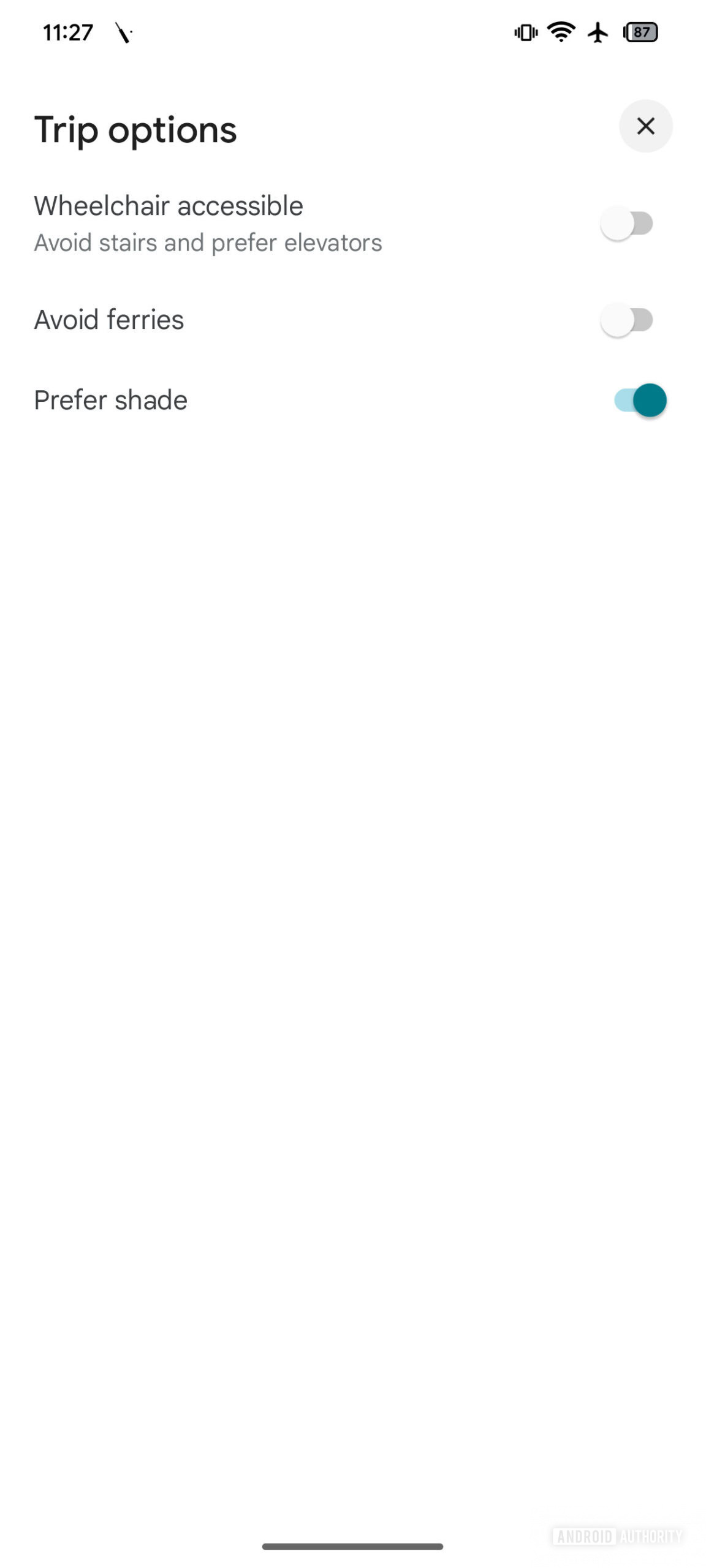 Google Maps prefer shade toggle AssembleDebug 2